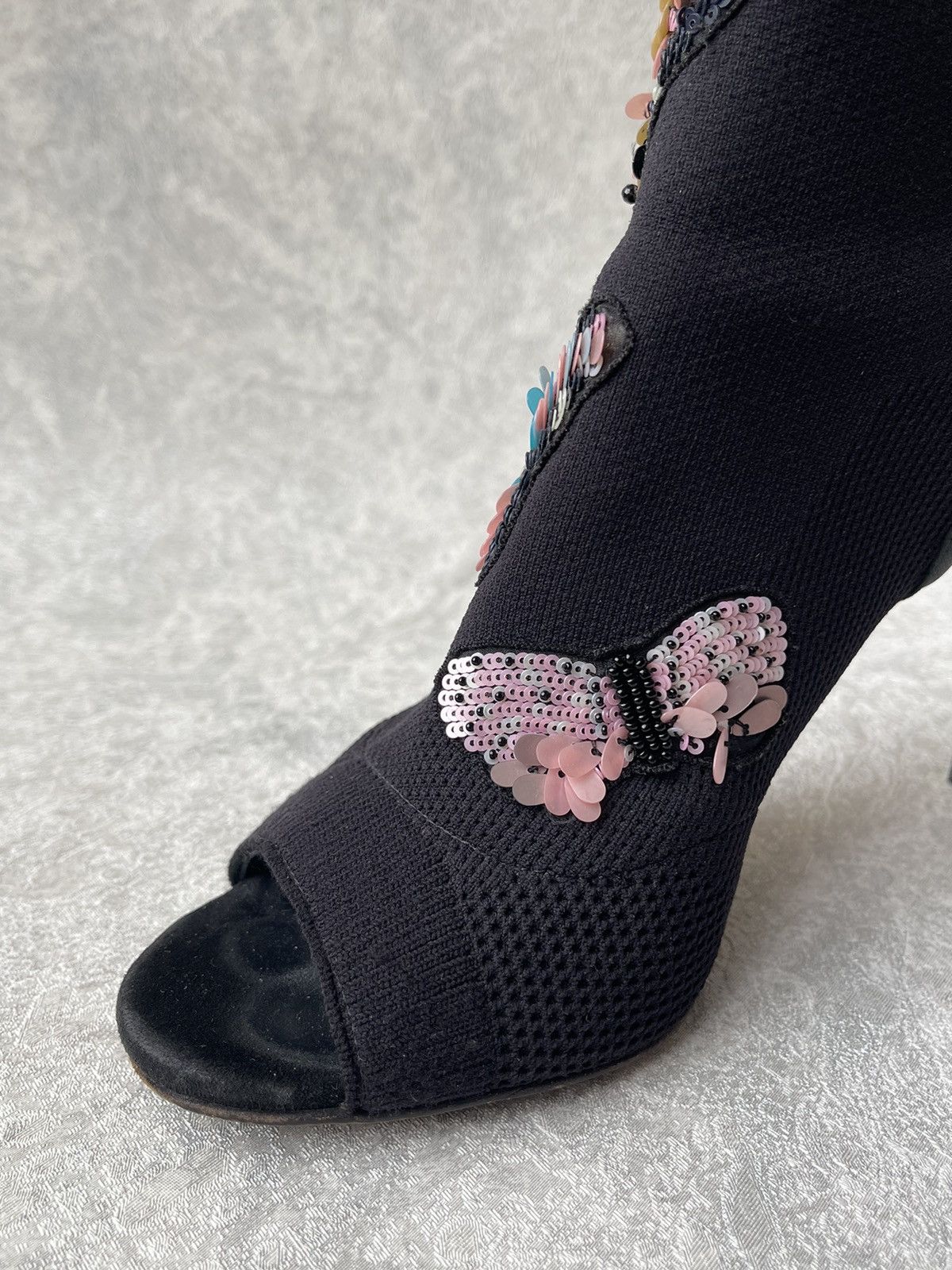Valentino Valentino Garavani Butterfly Knit Ankle Boots Size 36 US 6 Size US 6 / IT 36 - 13 Thumbnail