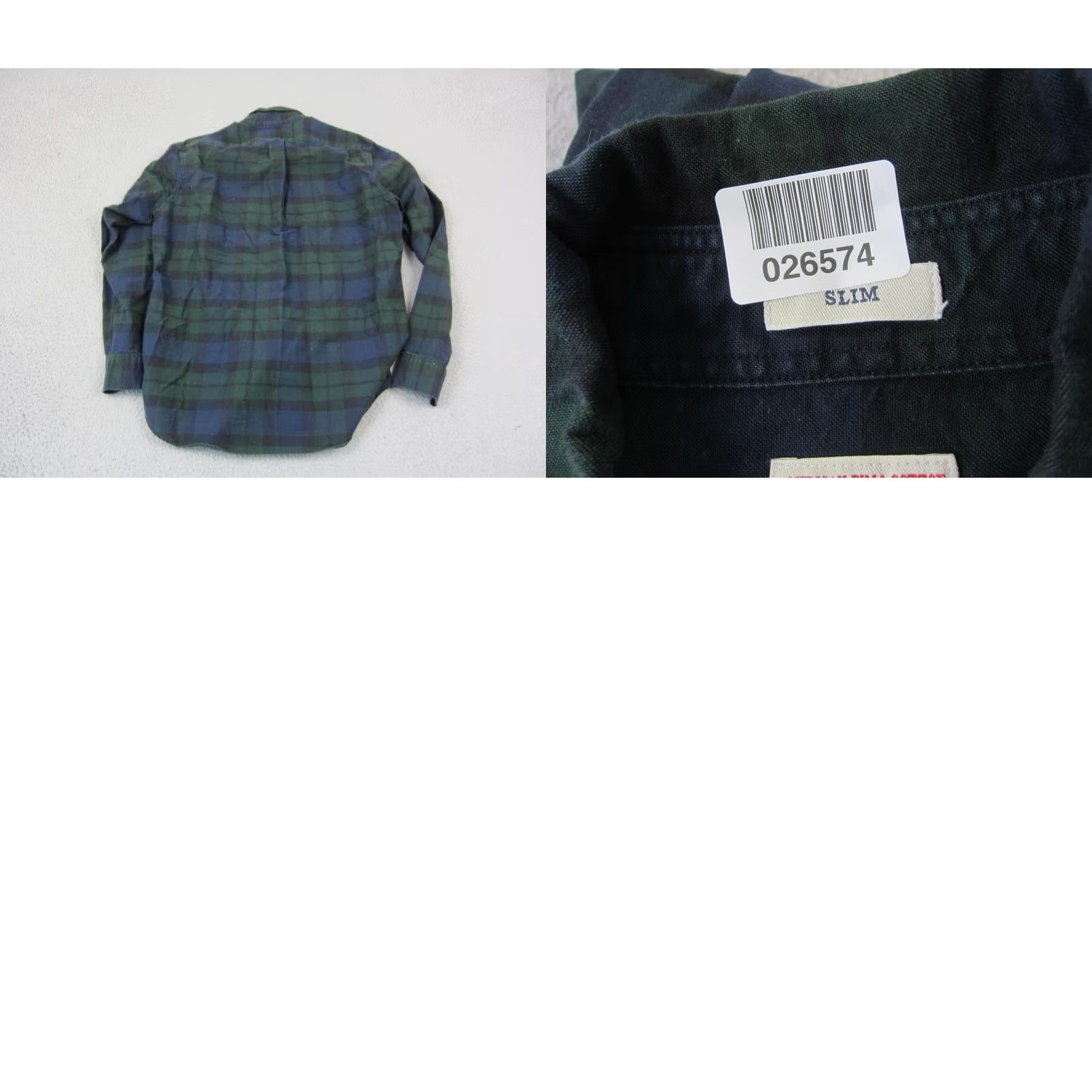 J.Crew VINTAGE J.CREW Shirt Mens Large Green Blue Black Watch Plaid Cotton Oxford 90s Slim Fit Size US L / EU 52-54 / 3 - 8 Thumbnail