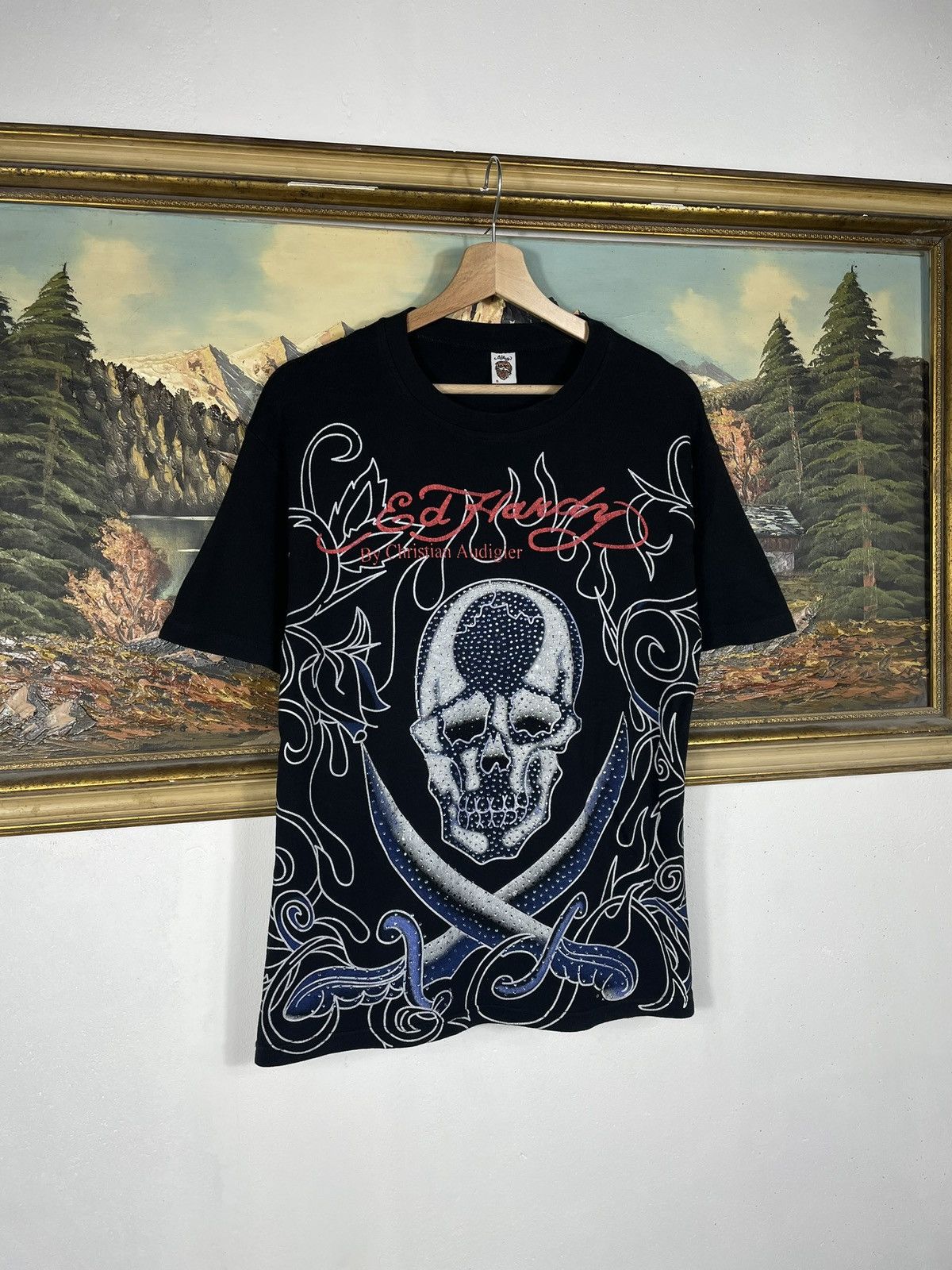 Christian Audigier × Ed Hardy × Vintage Ed Hardy Retro 00s Tees Short Sleeve Affliction Grunge Cyber Size S / US 4 / IT 40 - 3 Thumbnail