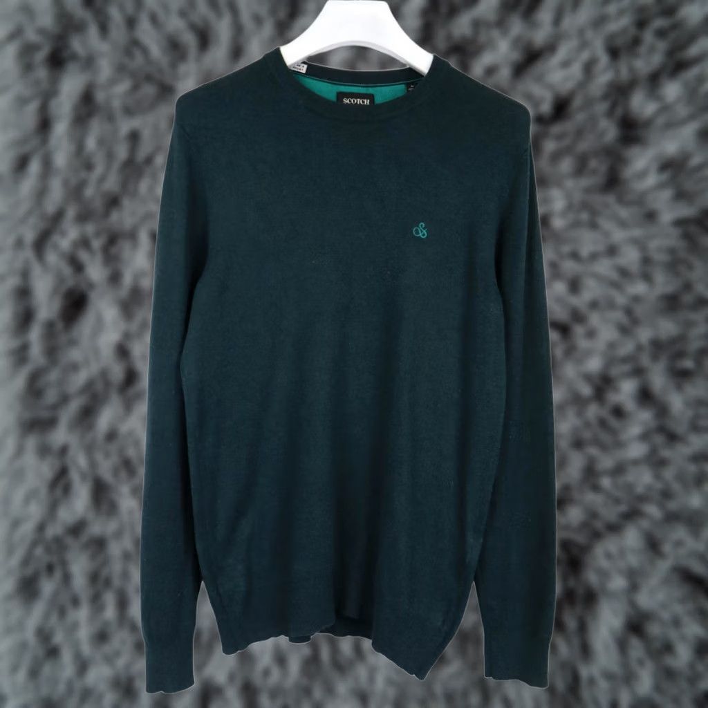 Scotch & Soda SCOTCH & SODA Jumper Mens MEDIUM Pullover Long Sleeve Knitted Crew Neck Green Modern Knit Sweater Mens Size US M / EU 48-50 / 2 - 1 Thumbnail