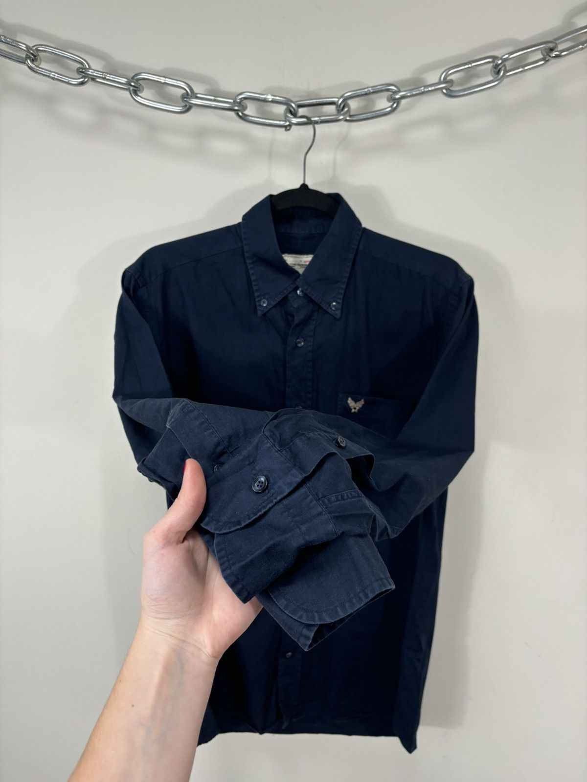Avirex Vintage Avirex Men’s Navy Blue Military Long Sleeve Shirt Size US M / EU 48-50 / 2 - 7 Thumbnail