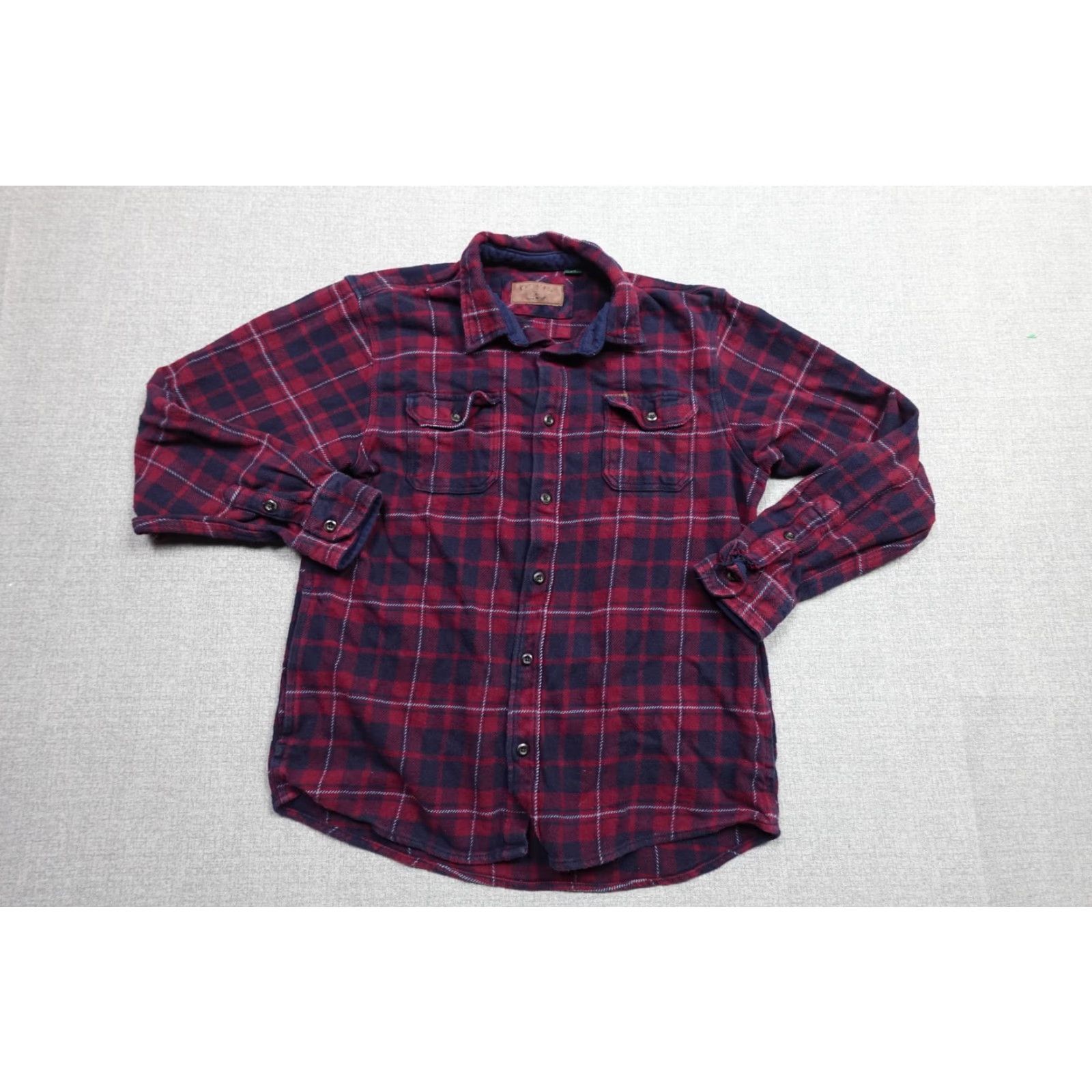 Orvis Orvis Flannel Shirt Mens Large Red Navy Plaid Button-Up Long Sleeve Casual Outdoor Work Shirt Size US L / EU 52-54 / 3 - 4 Thumbnail