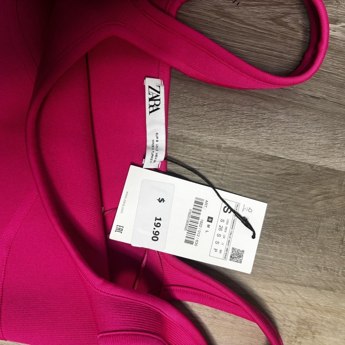 Zara Zara Tops Square Neck Crop Top Pink Size S / US 4 / IT 40 - 4 Thumbnail