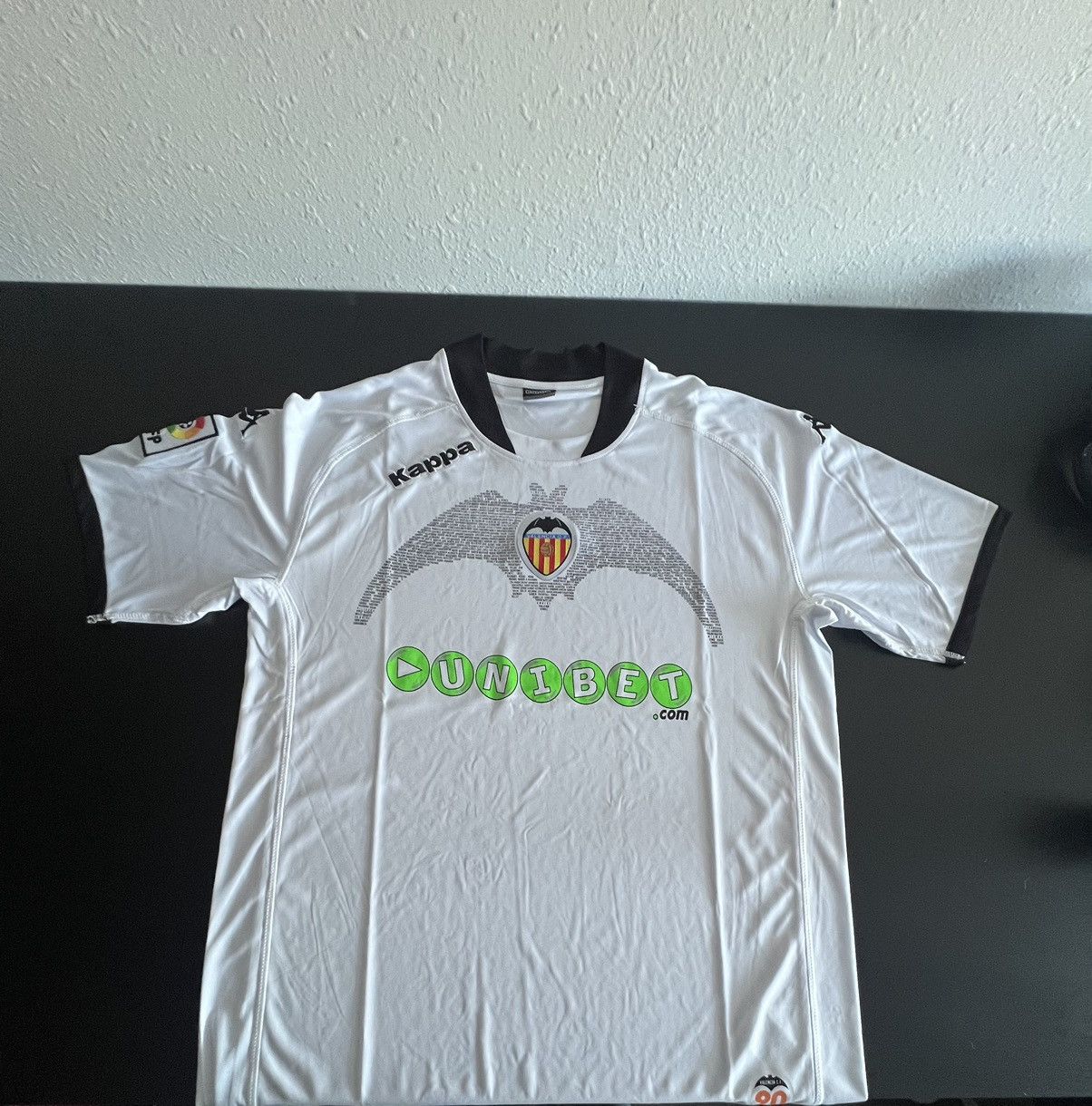 Kappa 90th Anniversary Valencia Cf Bat Jersey Size US XL / EU 56 / 4 - 1 Thumbnail