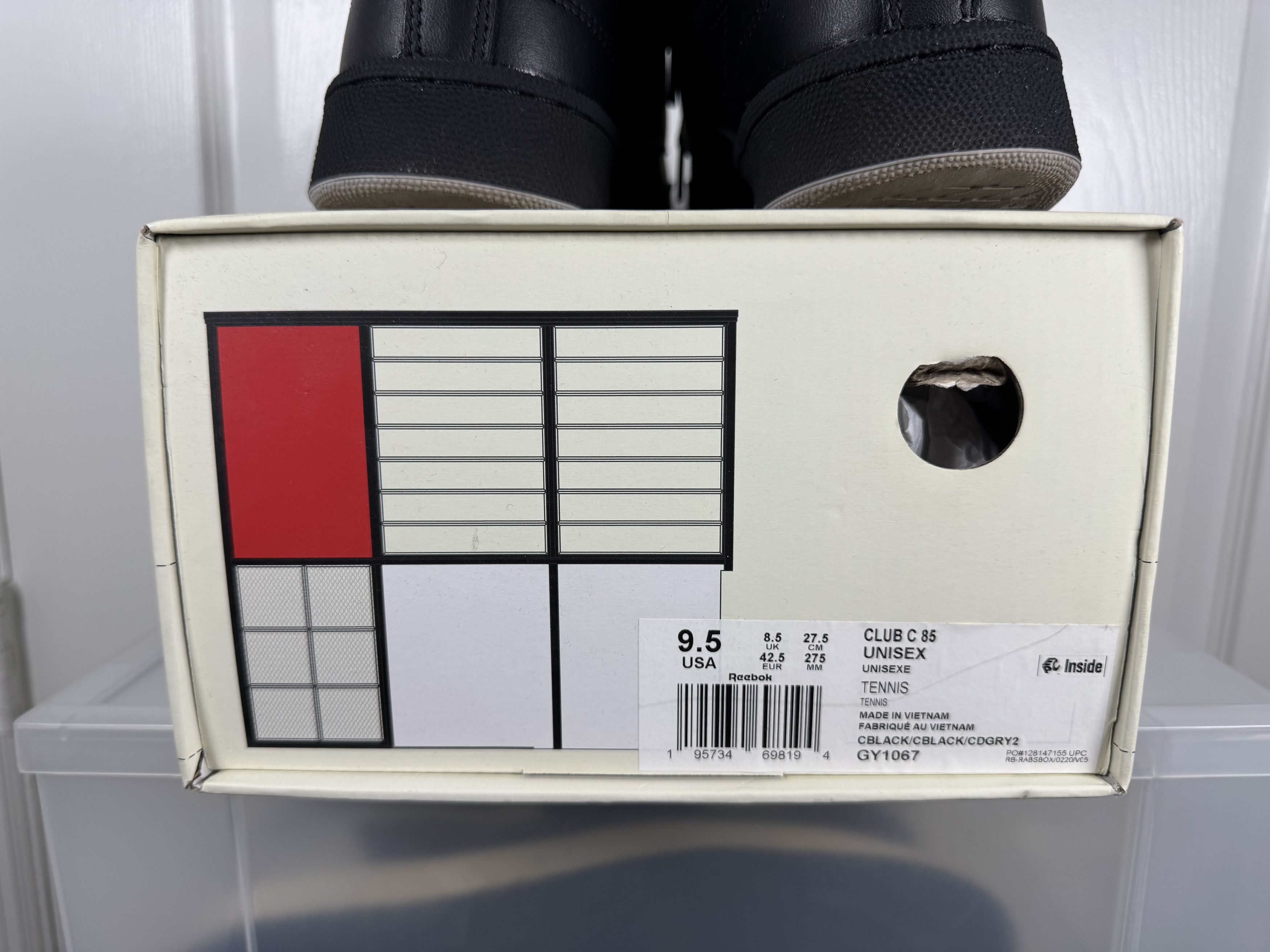 Reebok EAMES Club C Black 9.5 Size US 9.5 / EU 42-43 - 9 Thumbnail