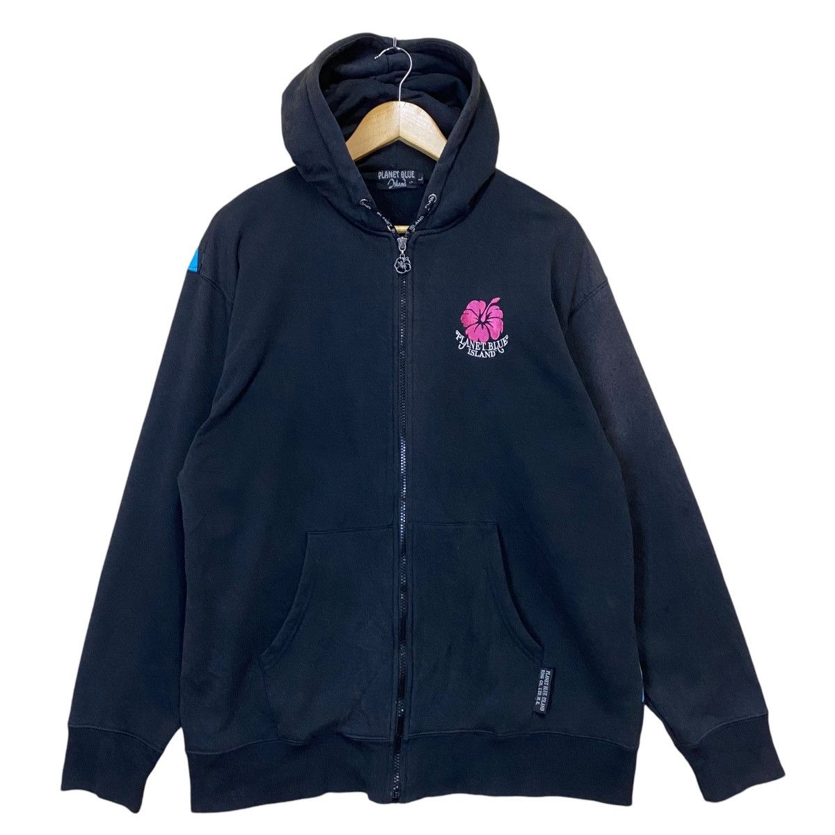 Japanese Brand × Vintage Planet Blue Island Big Logo Zipper Hoodie Size US L / EU 52-54 / 3 - 6 Thumbnail