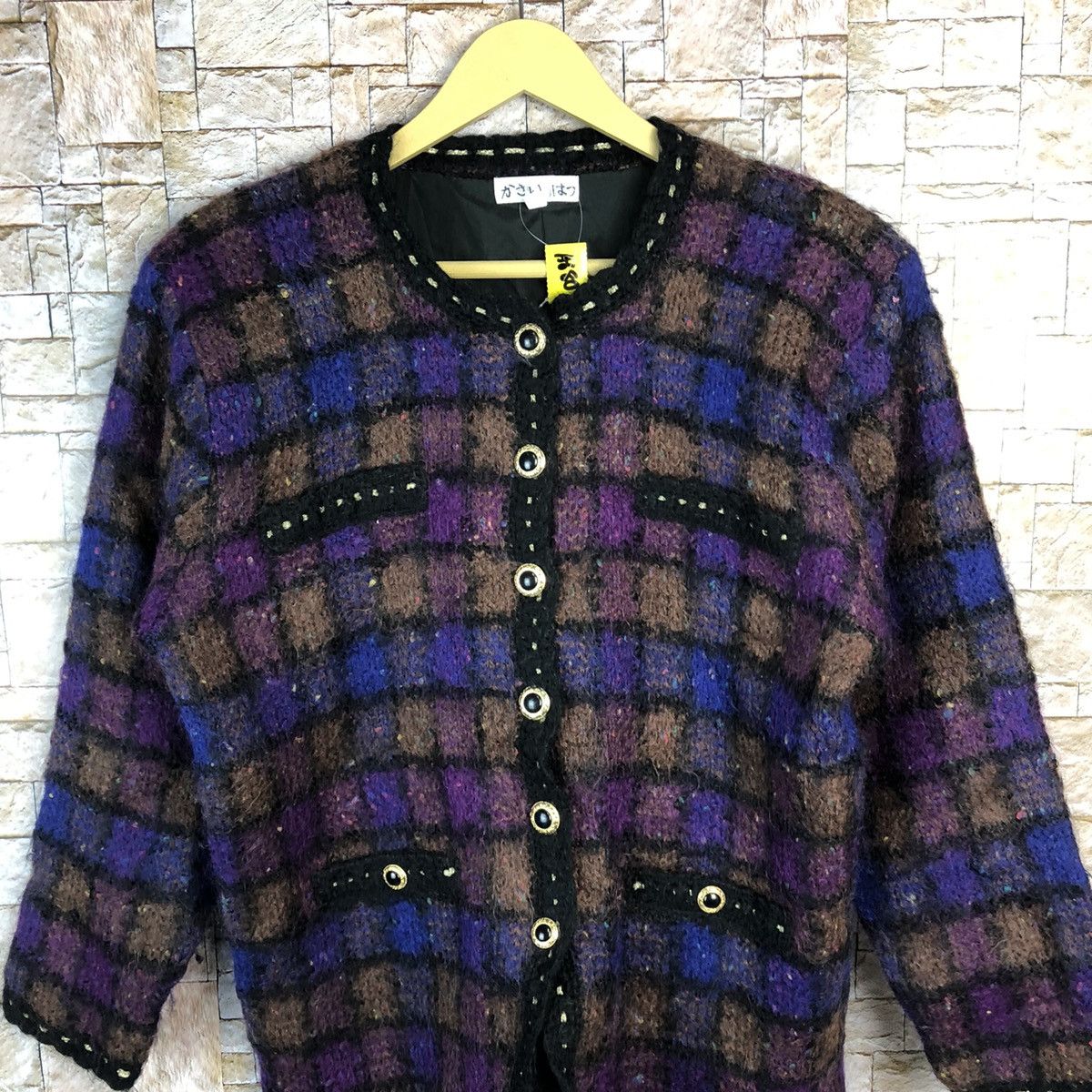 Vintage Japanese Brand Purple Cardigan Knitwear #A680 Size M / US 6-8 / IT 42-44 - 5 Thumbnail