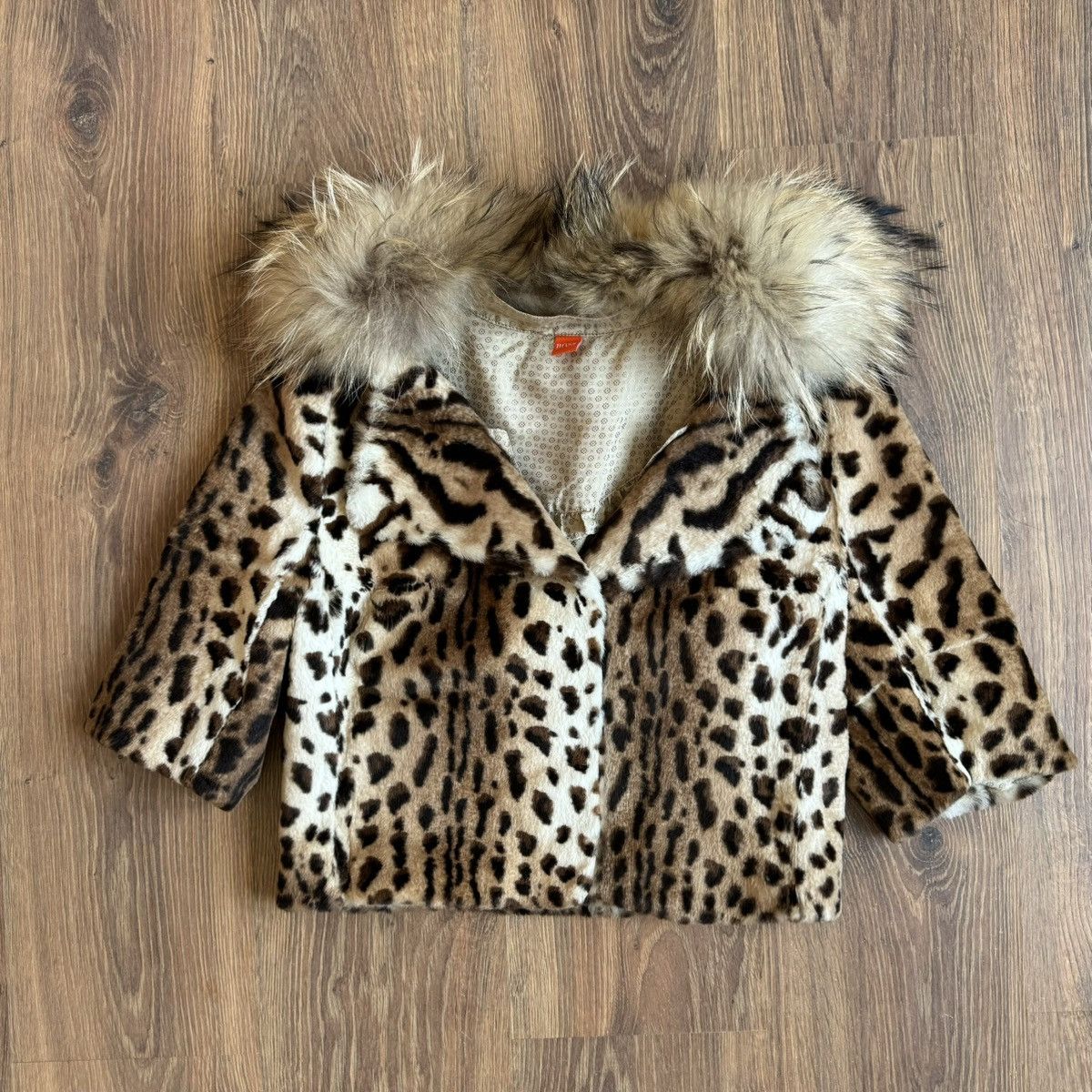 Hugo Boss Hugo Boss Genuine Rabbit Fur Leopard Print Jacket Crop Coat Size M / US 6-8 / IT 42-44 - 1 Thumbnail