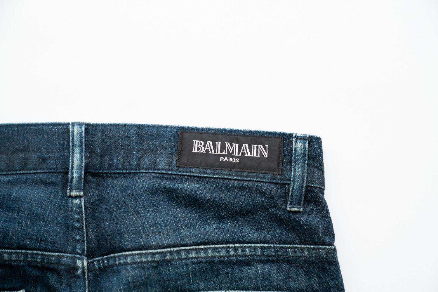 Balmain 2012FW 3D BIKER DEEP BLUE DENIM Decarnin Era Style Size US 27 - 13 Thumbnail