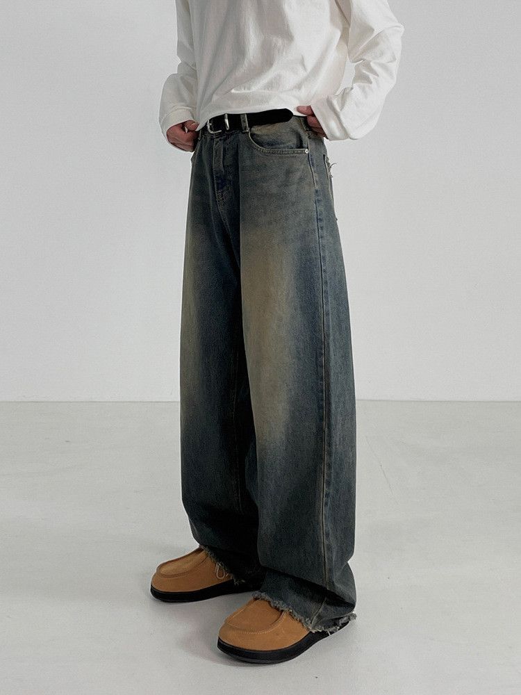 Japanese Brand × Jean Retro loose high street wide leg jeans Size US 32 / EU 48 - 2 Thumbnail