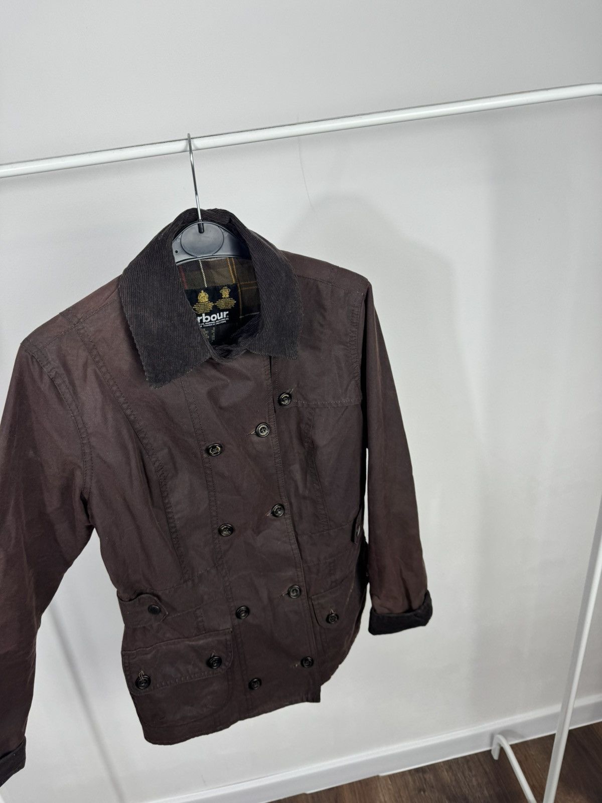 Barbour Barbour Women’s Waxed Double Breasted Jacket Brown UK8 Coat Size S / US 4 / IT 40 - 8 Thumbnail