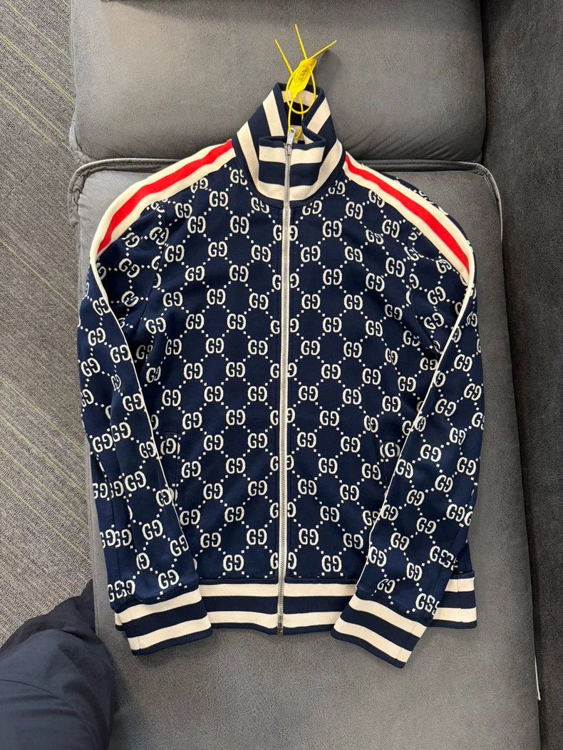 Gucci Classic full-print double G blue school uniform jack