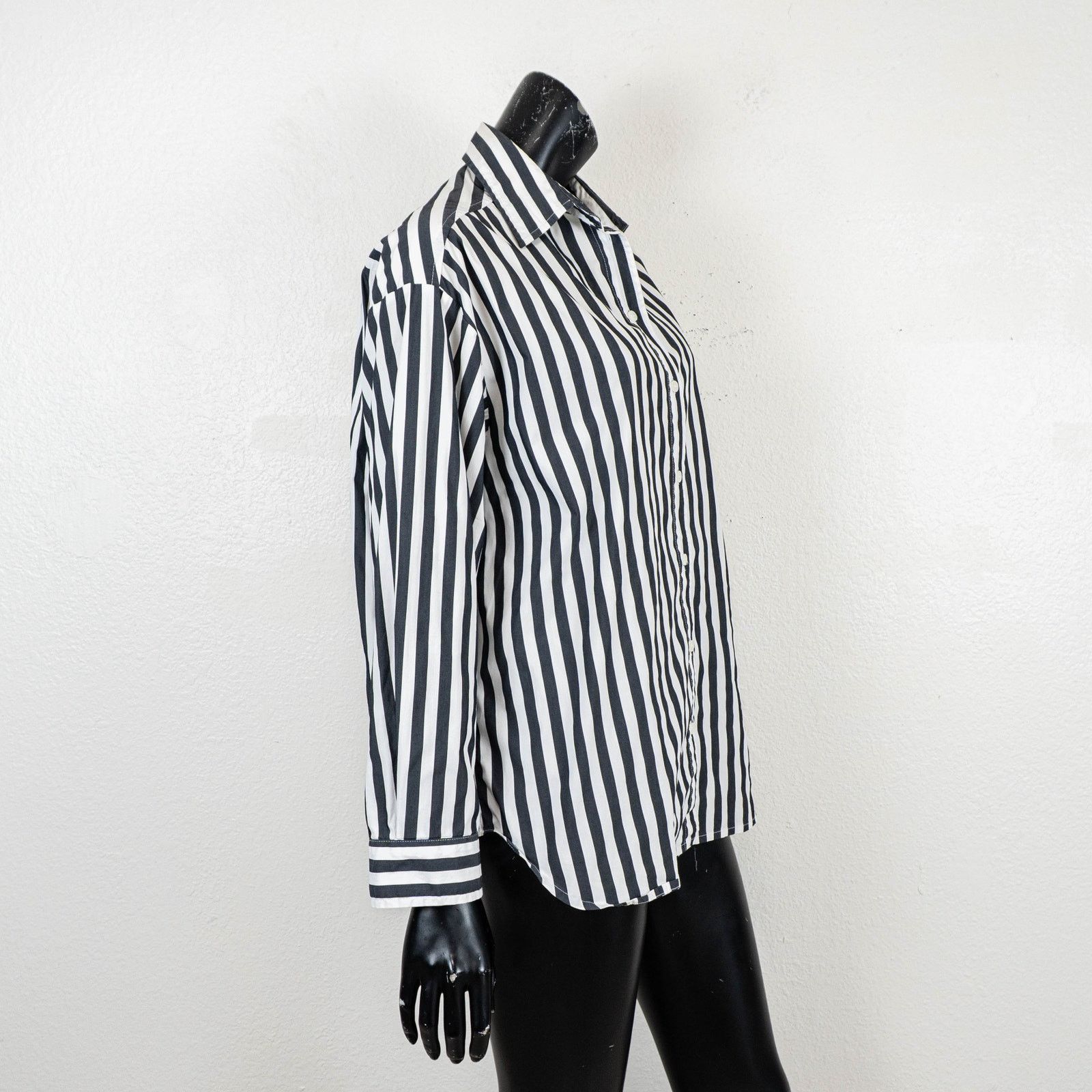 Other Frankie Shop Women's Boxy oversize Shirt Gray white stripe Size ONE SIZE - 8 Thumbnail