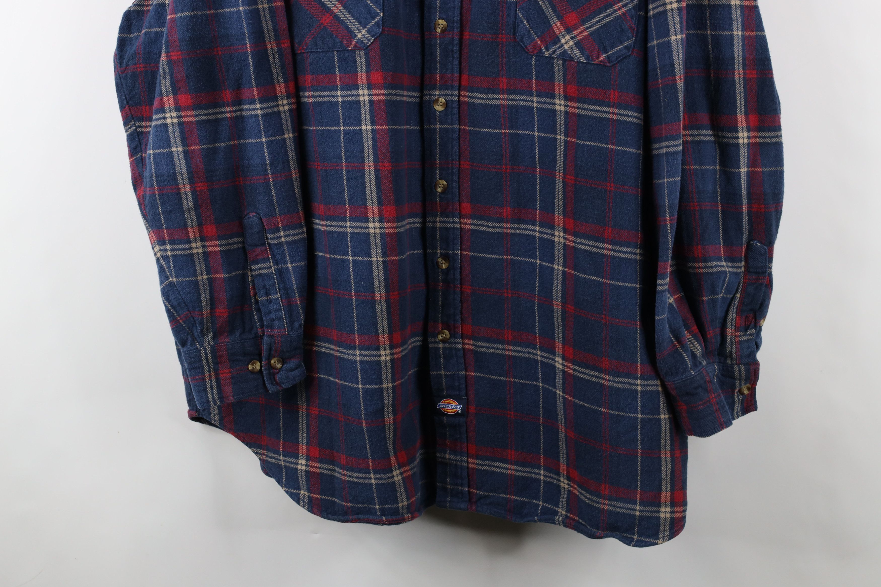 Dickies × Vintage Vintage Dickies Heavyweight Flannel Button Shirt Plaid Size US XXL / EU 58 / 5 - 3 Thumbnail
