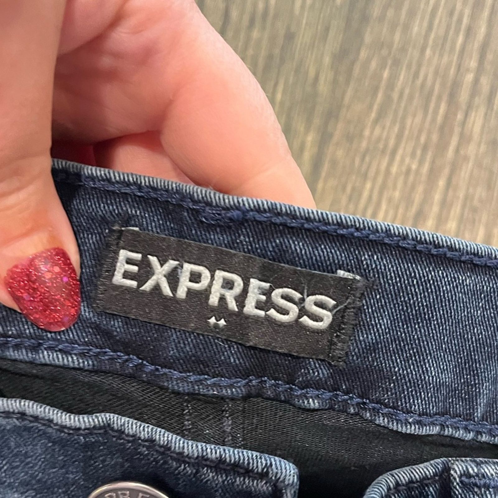 Express Express Supersoft Legging Jeans Mid Rise Denim Blue Size 4 Size 27" / US 4 / IT 40 - 8 Thumbnail