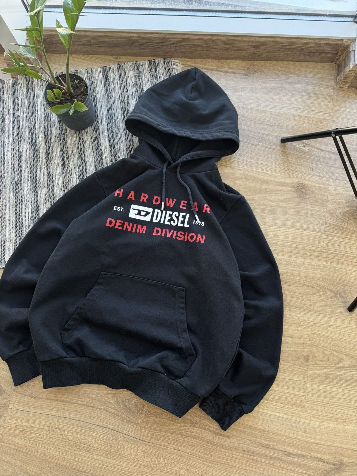 Diesel × Vintage Vintage Diesel Big logo Y2K Black Hoodie Size US M / EU 48-50 / 2 - 2 Thumbnail