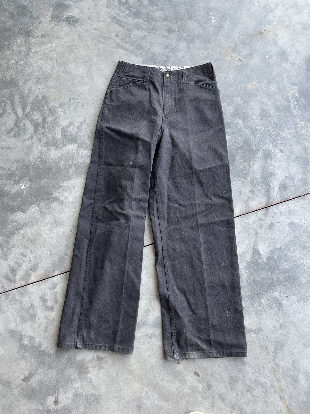 Vintage Ben Davis gorilla cut work pants black | Grailed