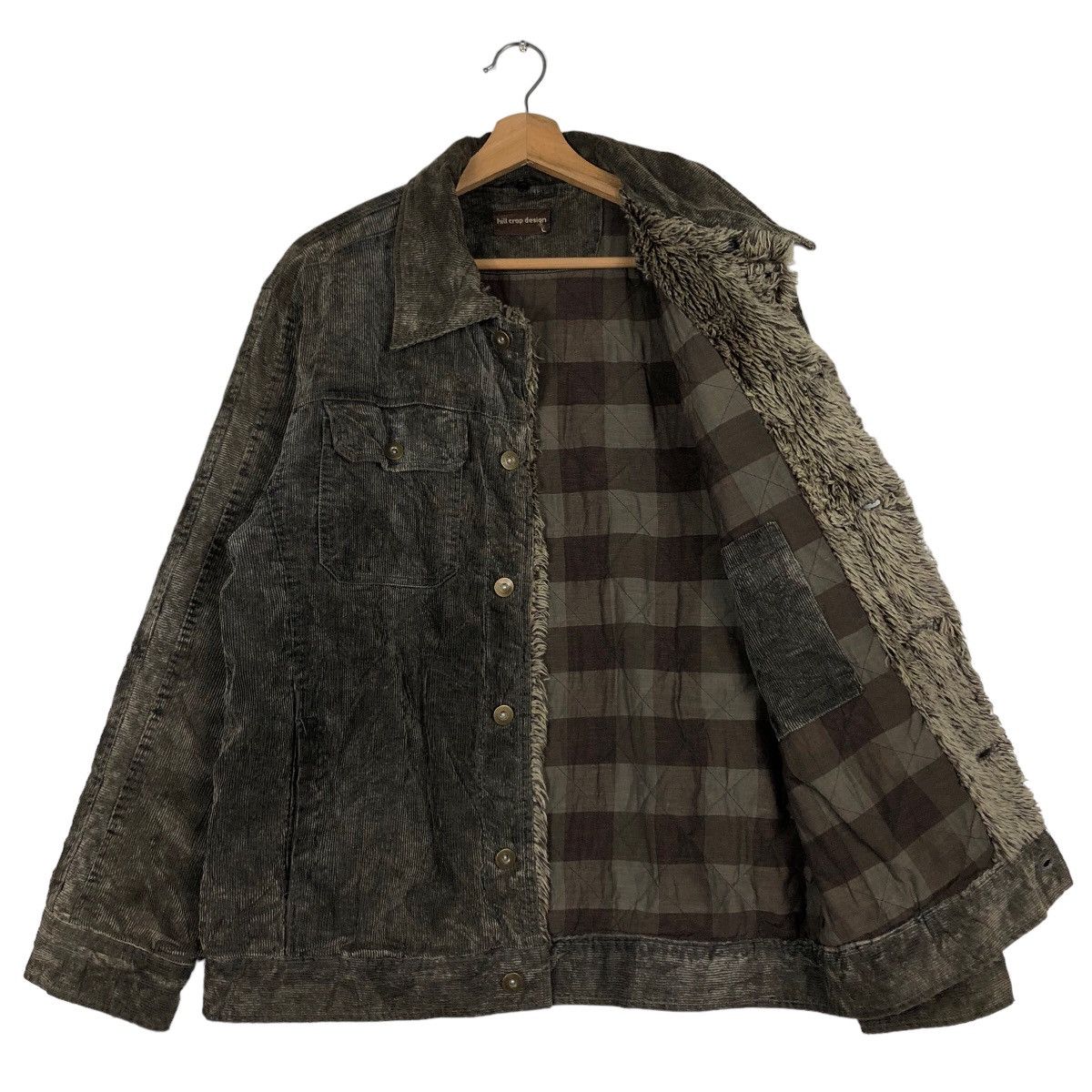 Hysteric Glamour Corduroy Trucker Jacket Hill Crop Shearling Mink Fur Lining Size US L / EU 52-54 / 3 - 11 Thumbnail