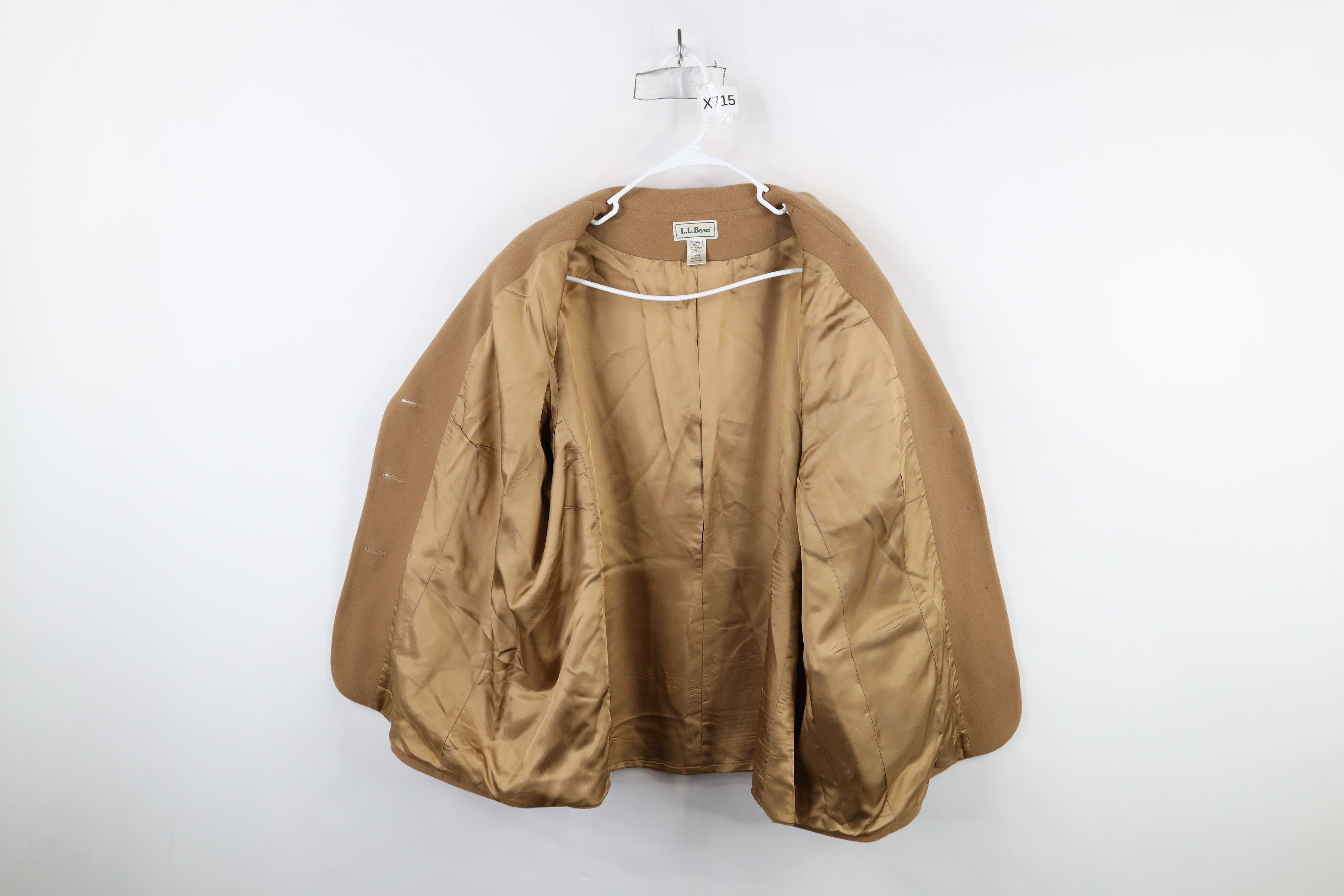 L.L. Bean × Vintage Vintage 90s LL Bean 3 Button Blazer Jacket Beige Tan Size 3XL / US 20-22 - 13 Thumbnail