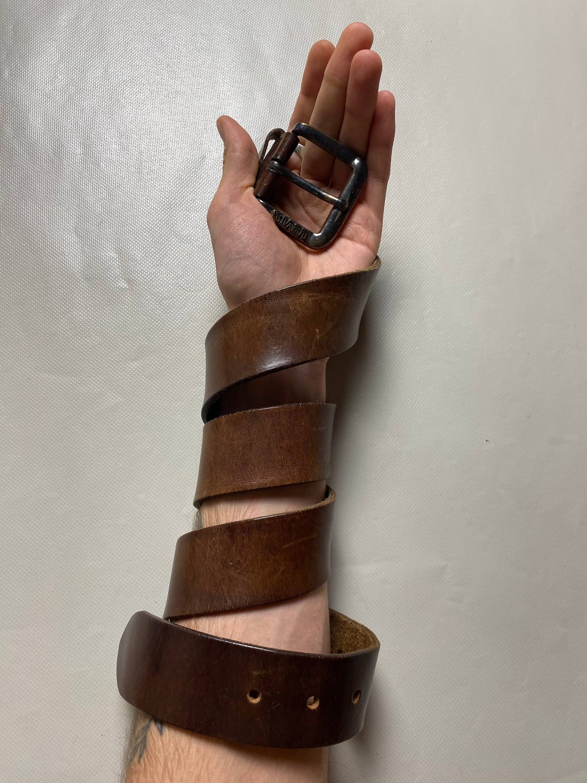 Levi's Levis Vintage 90s Leather Belt Size ONE SIZE - 1 Thumbnail