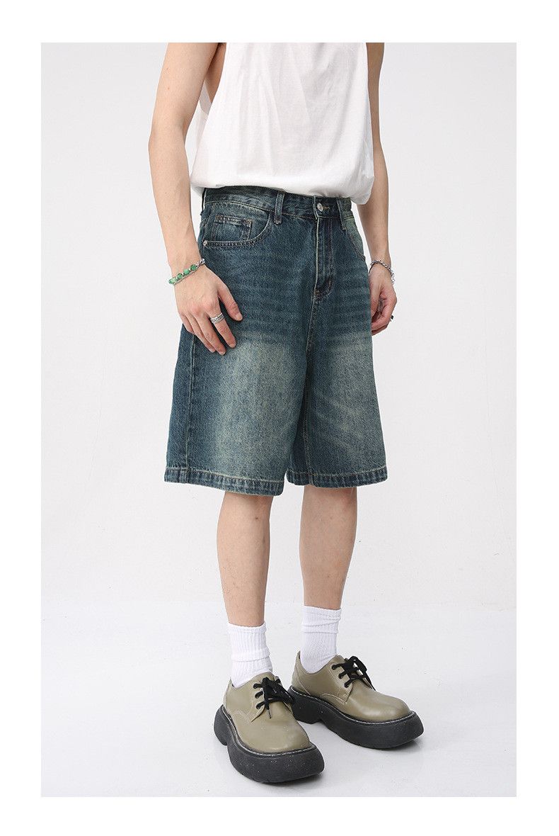 Japanese Brand × Jean Japanese retro loose distressed denim shorts Size US 32 / EU 48 - 3 Thumbnail