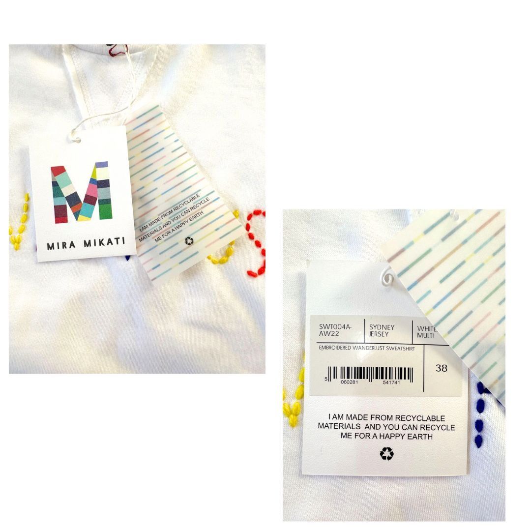 Mira Mikati MIRA MIKATI Sydney Embroidered Sweatshirt, Size 38 EU, New w Size S / US 4 / IT 40 - 4 Thumbnail