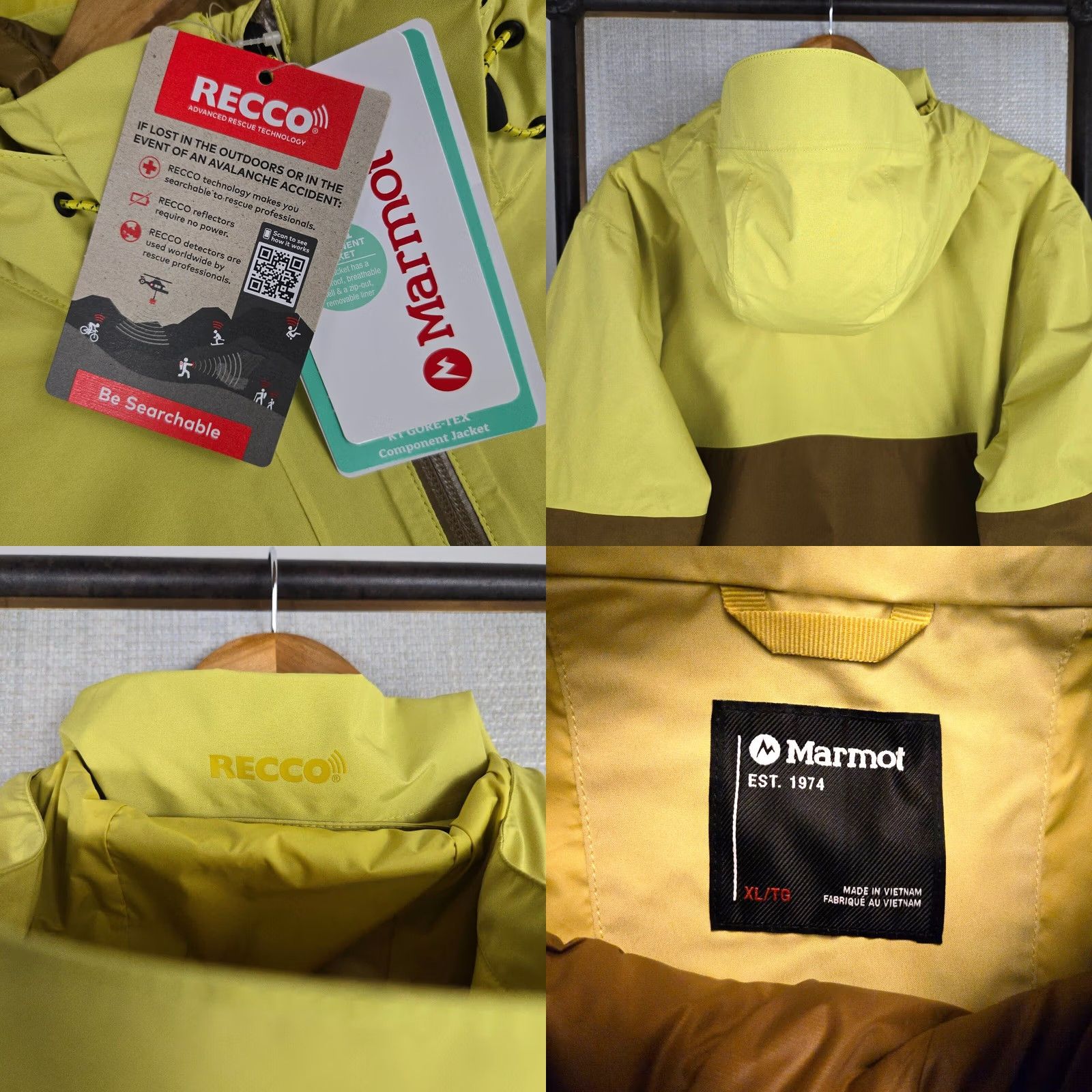 Marmot Marmot Jacket 3-in-1 Gore-Tex Recco Insulated Winter Ski Snowboard Hooded XL Yellow Mens Size US XL / EU 56 / 4 - 8 Thumbnail