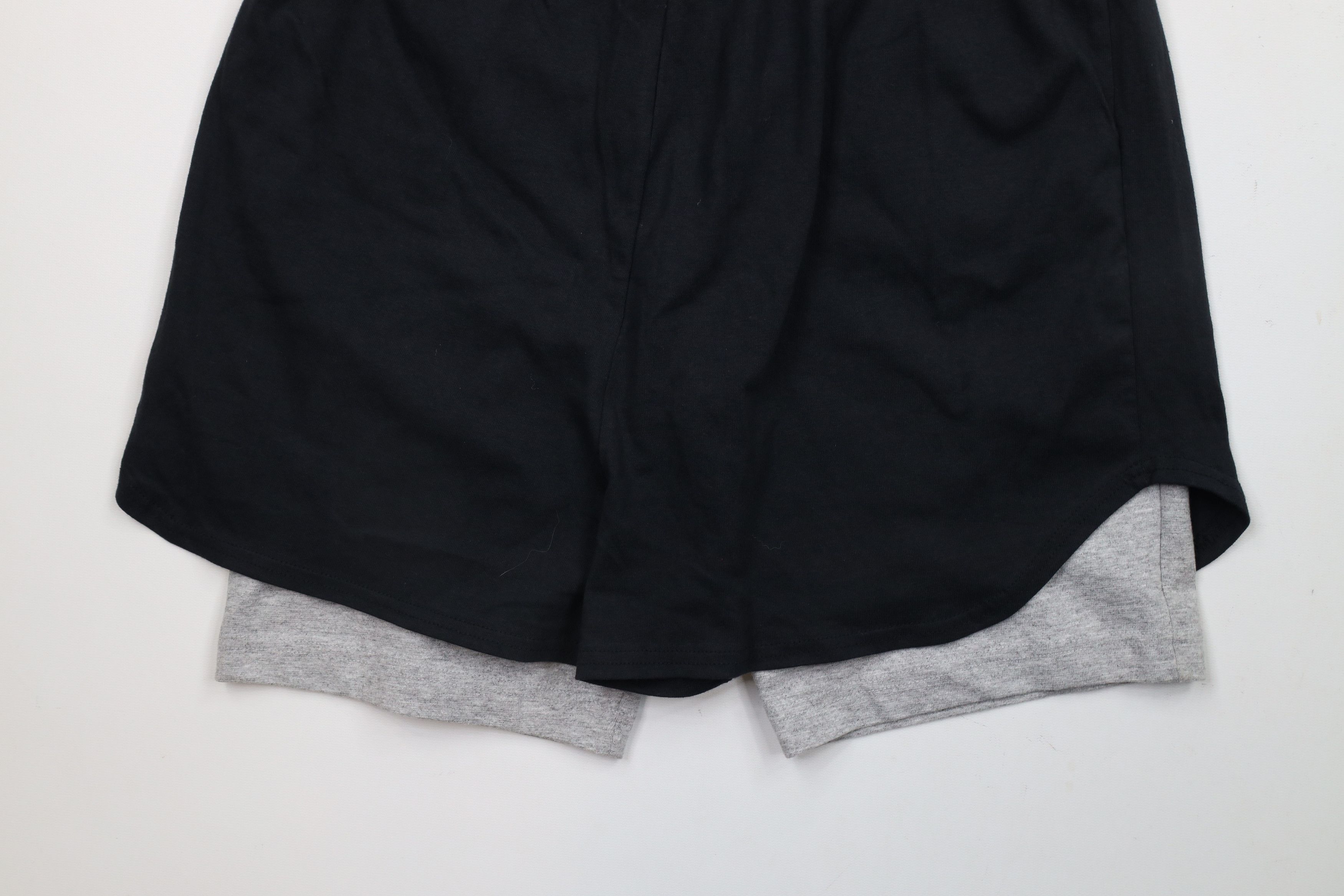 Vintage Vintage 90s Streetwear Knee Layered Cotton Shorts Black Size US 34 / EU 50 - 9 Thumbnail