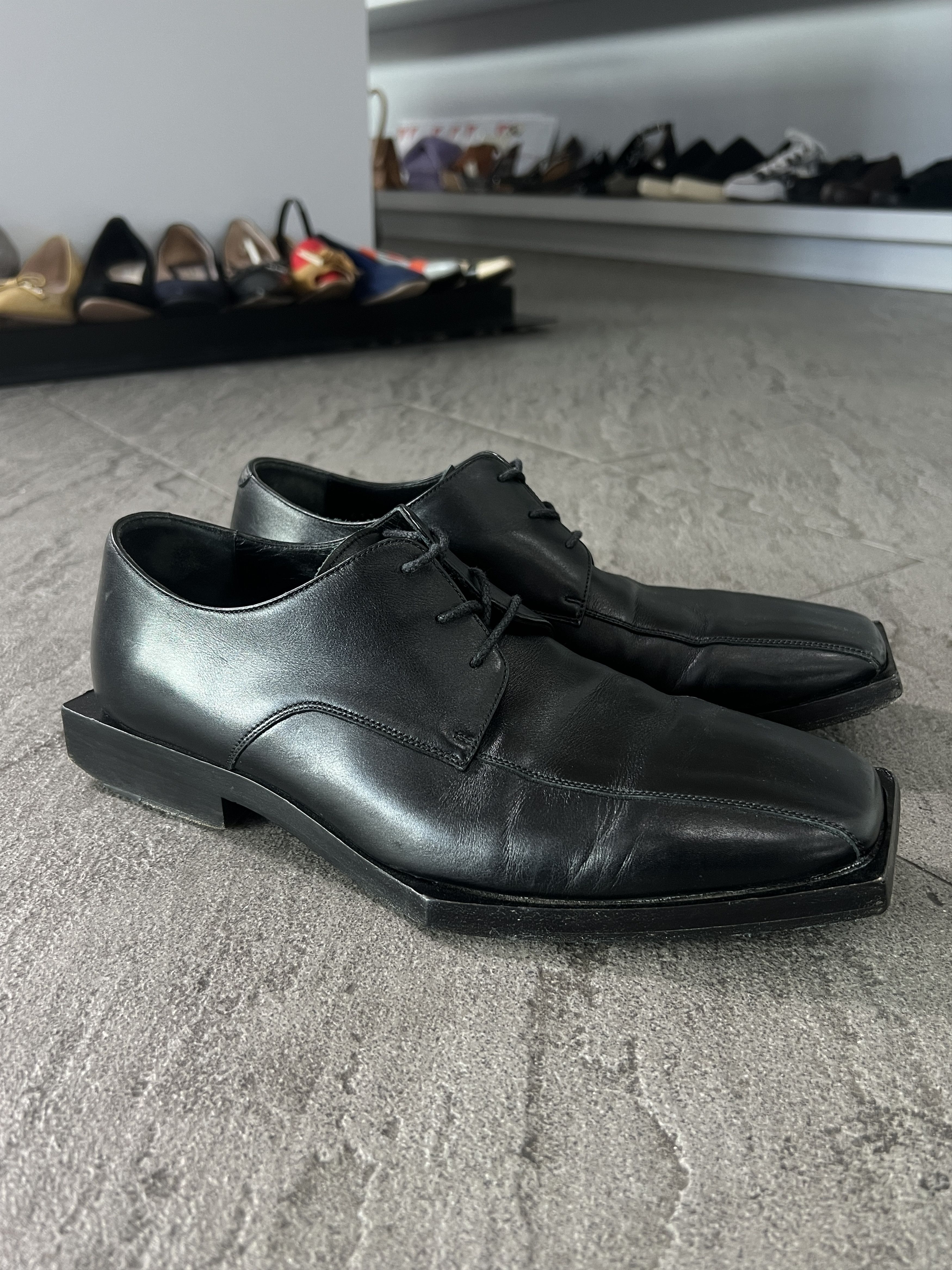 Balenciaga Balenciaga Square Toe Leather Derby Shoes EU41 Size US 8 / EU 41 - 4 Thumbnail