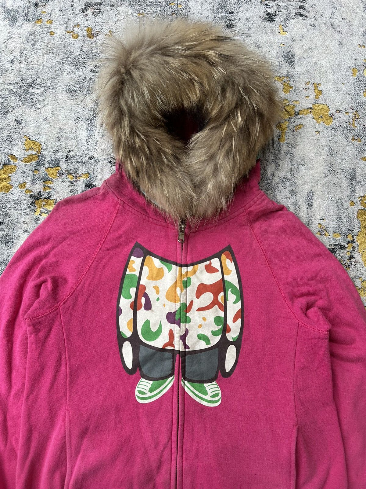 20471120 HUMAN KING SKULL FUR FULL ZIP HOODIE IFSIX LGB BAPE STYLE Size M / US 6-8 / IT 42-44 - 3 Thumbnail