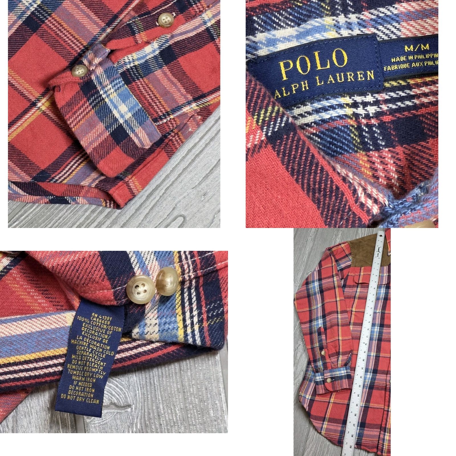 Polo Ralph Lauren Polo Ralph Lauren Shirt Men Button-Up Salmon Plaid Flannel Button Up Shirt M Size Multicolor 100% Cotton Casual Plaid 2010-2019 Size US M / EU 48-50 / 2 - 8 Thumbnail