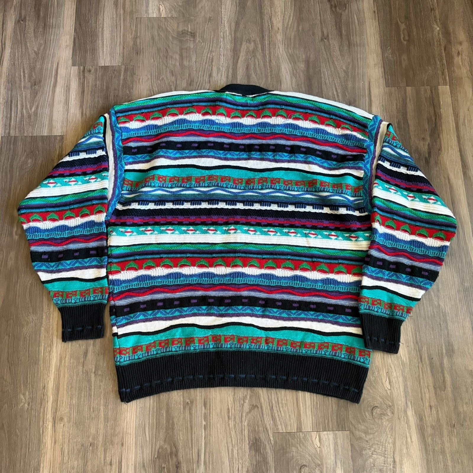 John Ashford × Vintage Vintage John Ashford Coogi Style Cardigan Sweater Size XL Size US XL / EU 56 / 4 - 4 Thumbnail
