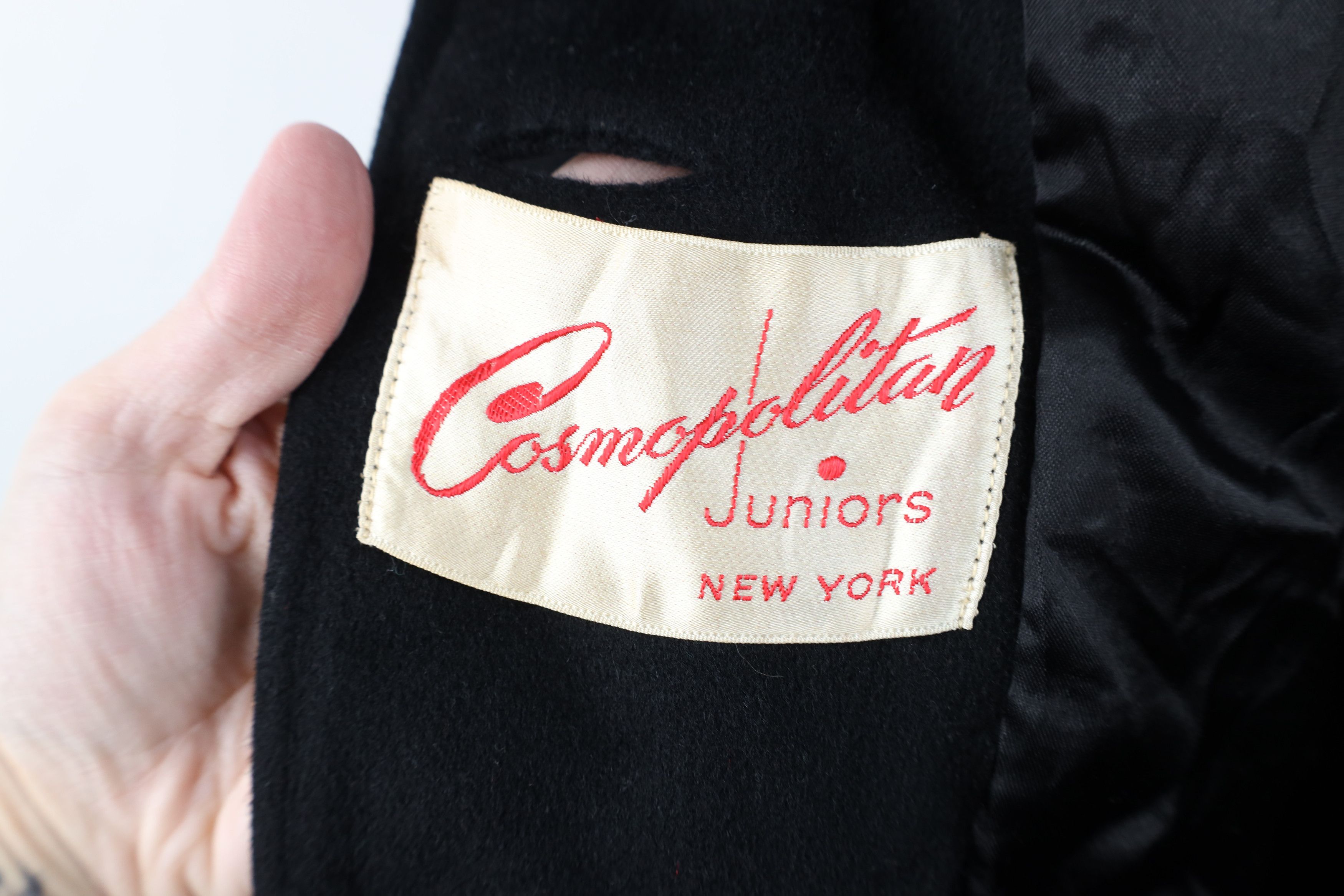 Vintage Vintage 50s 60s Collar Wool Trench Coat Jacket Black USA Size M / US 6-8 / IT 42-44 - 11 Thumbnail