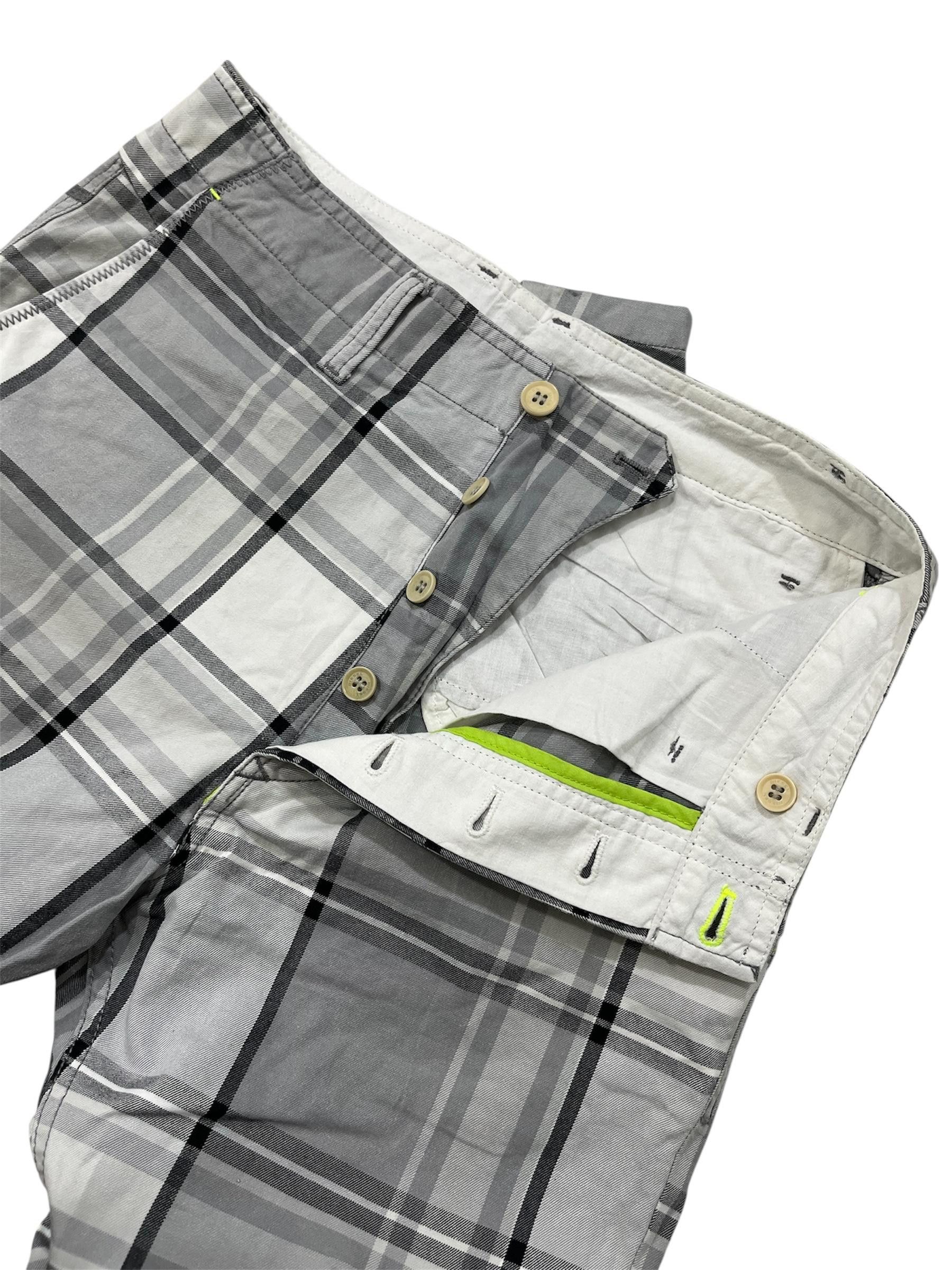 Diesel Diesel Grey Plaid Cotton Trousers Size US 31 - 8 Thumbnail