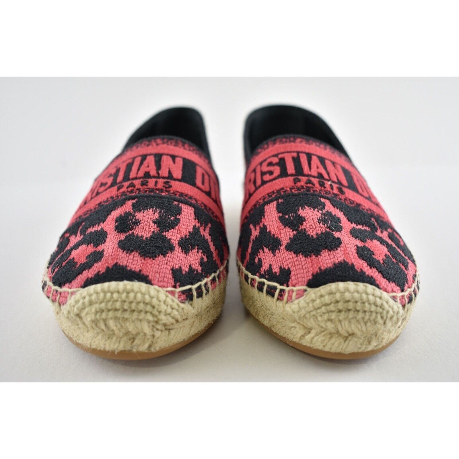 Dior Dior Granville Black Pink Leopard Pop D Logo Embroidered Size US 7.5 / IT 37.5 - 5 Thumbnail