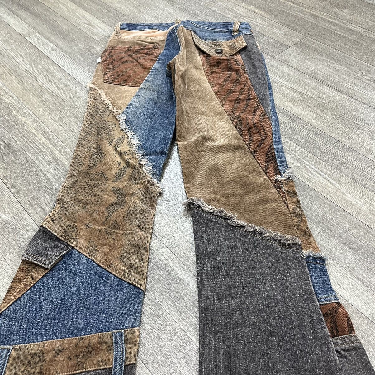 If Six Was Nine × Japanese Brand × Le Grande Bleu (L.G.B.) RARE🔥 XChromosomeinX Patchworked Leopard Denim Flare Jeans Size US 26 / EU 42 - 21 Thumbnail