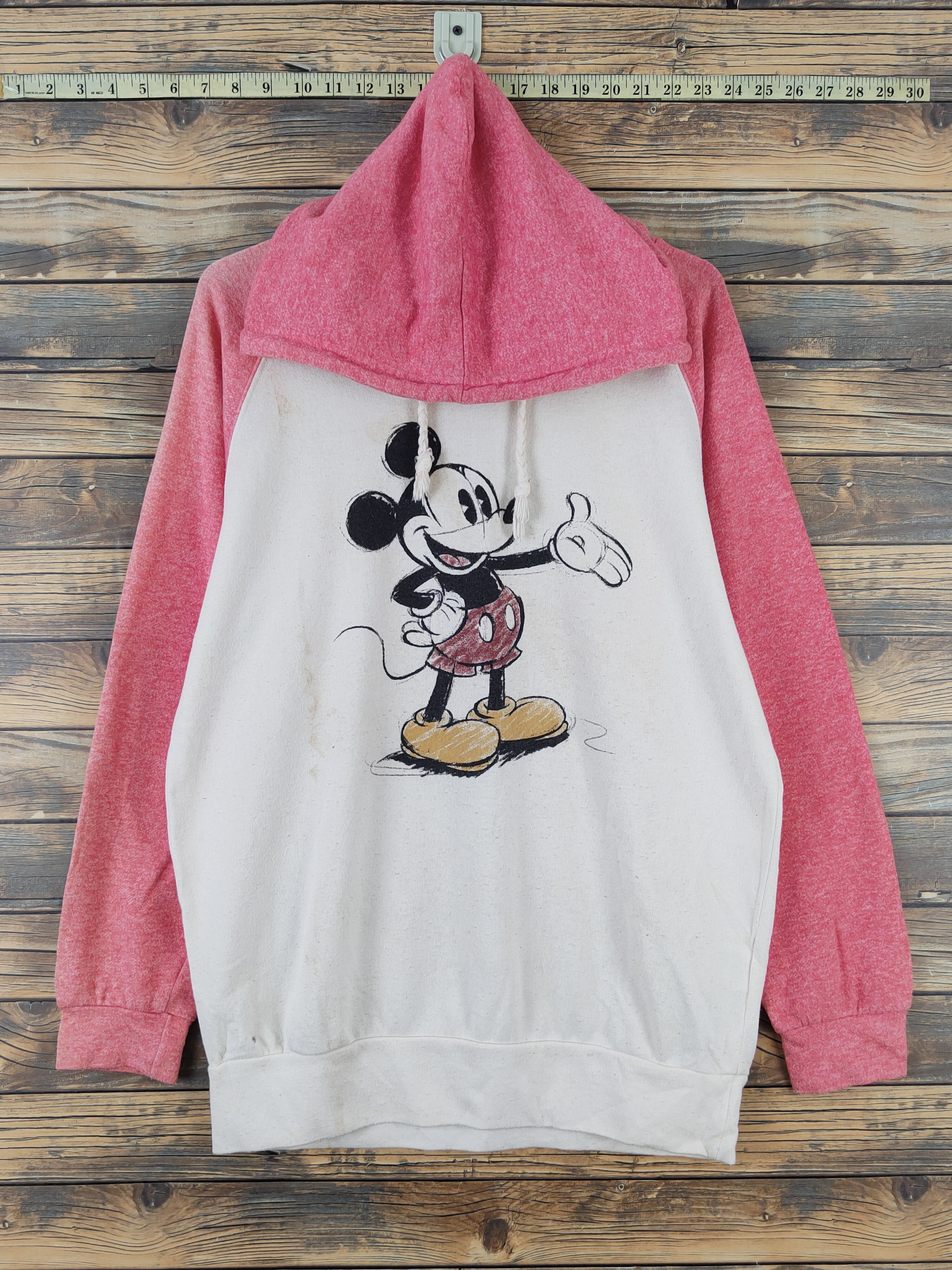 Disney Disney Cream Red Mickey Mouse Hoodie Sweatshirts #W960 Size US M / EU 48-50 / 2 - 1 Thumbnail