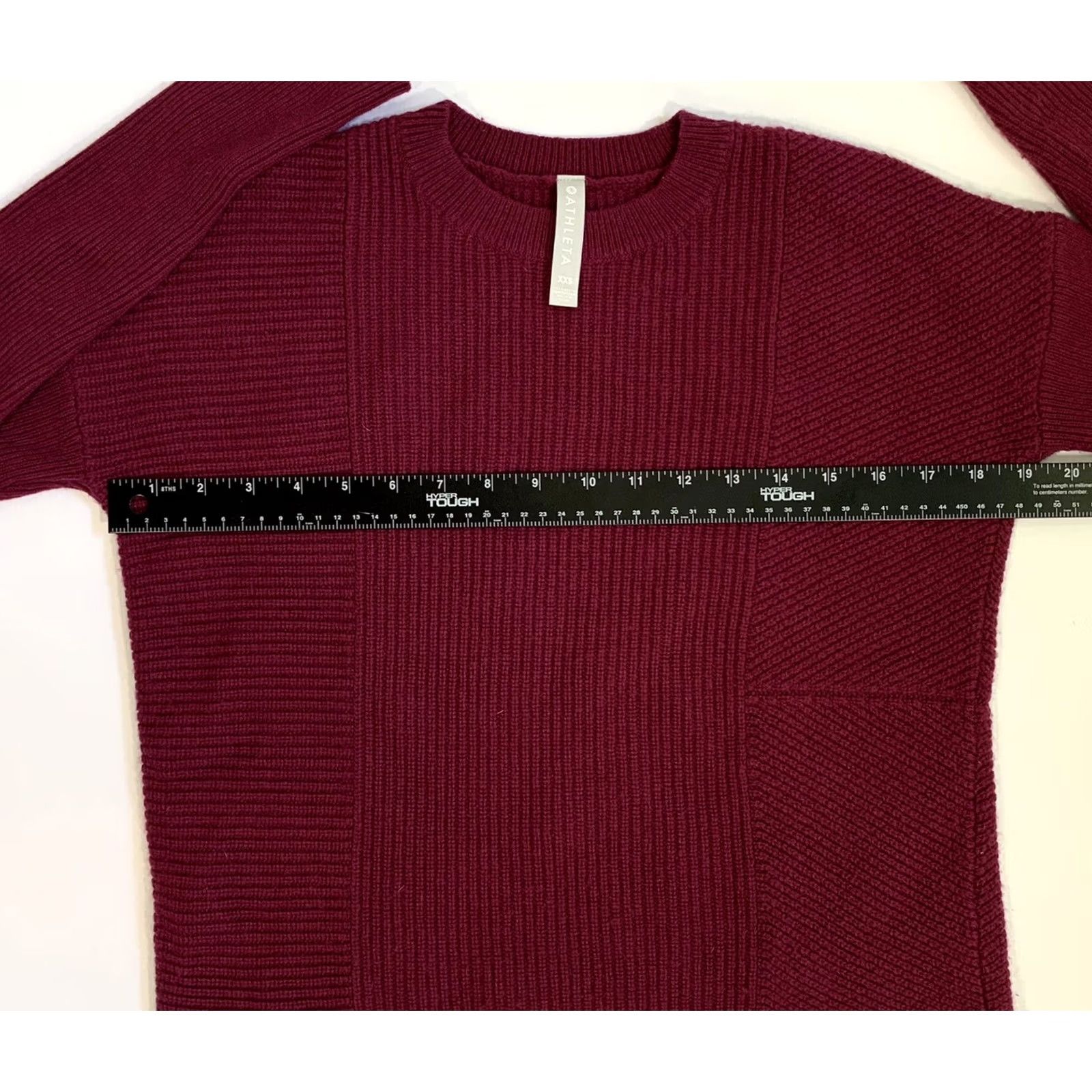 Athleta Athleta Sweater Ribbed Wool Cashmere XXS Crew Neck Long Sleeve Red Solid Pullover Women Size XXS / US 00 / IT 34 - 5 Thumbnail