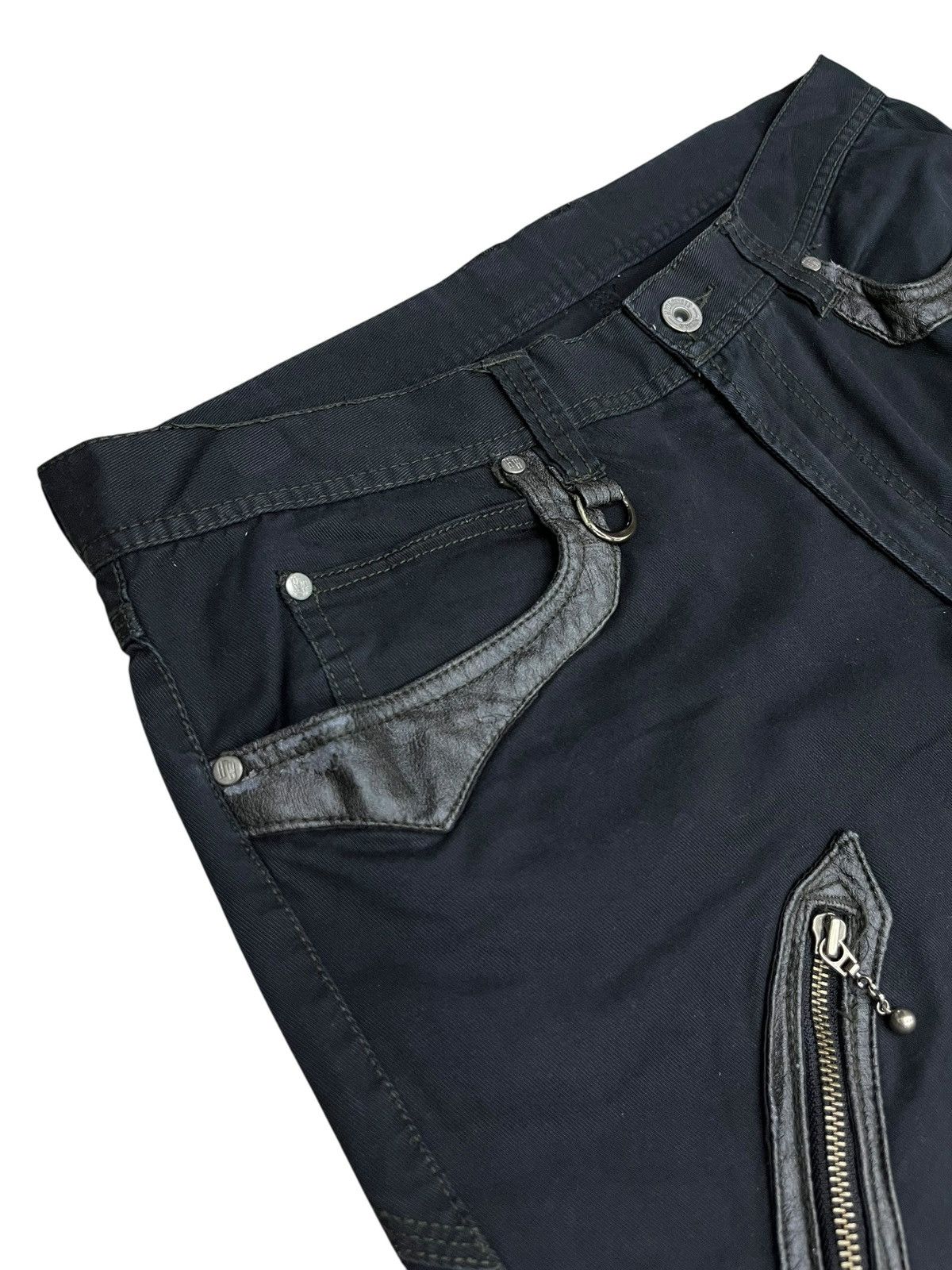 HIDEAWAYS 🔥NICOLE Hideaways Avant Garde Moto Zip Panel Straight Pants Size US 31 - 8 Thumbnail