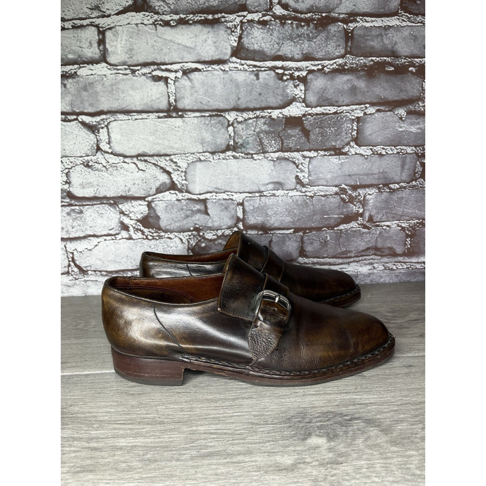 Barker Barker Dark Brown Leather Monk Dress Loafers England Shoes M Size US 7 / EU 40 - 4 Thumbnail