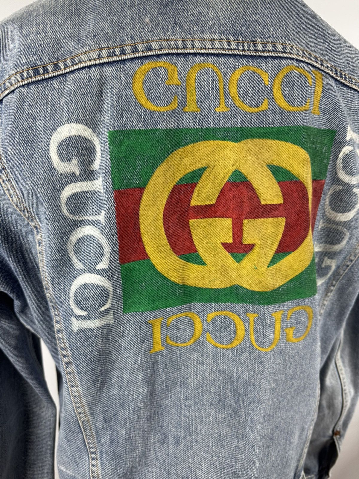 Gucci × Vintage Gucci Denim Jacket Vintage Rare Size US L / EU 52-54 / 3 - 4 Thumbnail