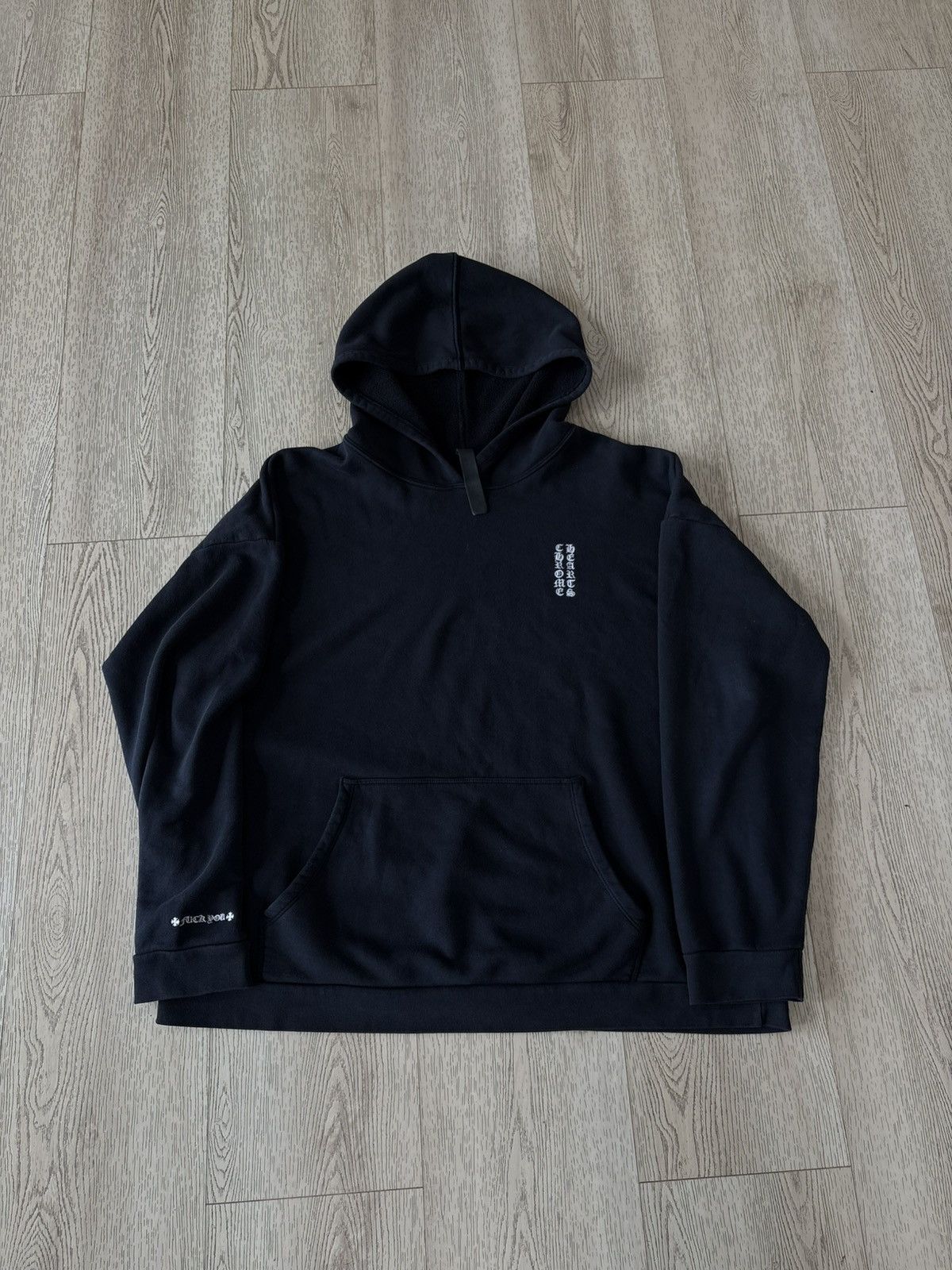 Chrome Hearts Chrome Hearts Embroidered Verticle Logo Hoodie Size US XL / EU 56 / 4 - 1 Thumbnail