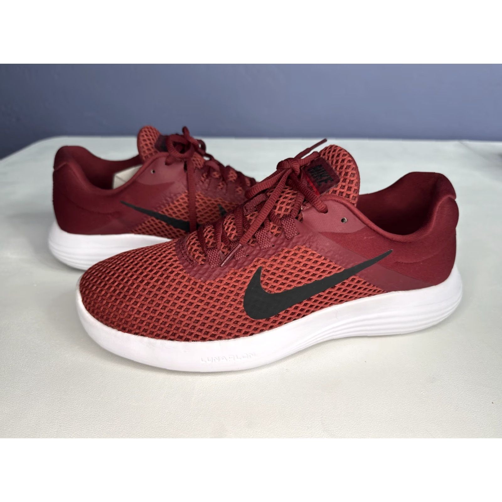 Nike Nike Lunar Converge Sneaker Mens Sz 10.5 2017 Maroon Burgundy Running Size US 11 / EU 44 - 3 Thumbnail