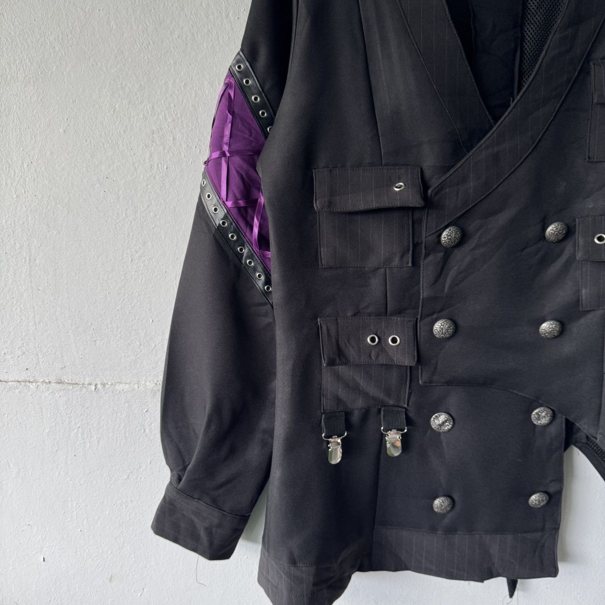 If Six Was Nine Unbrand Gothic Cyber Punk Emo asymmetrical Jacket Size US M / EU 48-50 / 2 - 4 Thumbnail