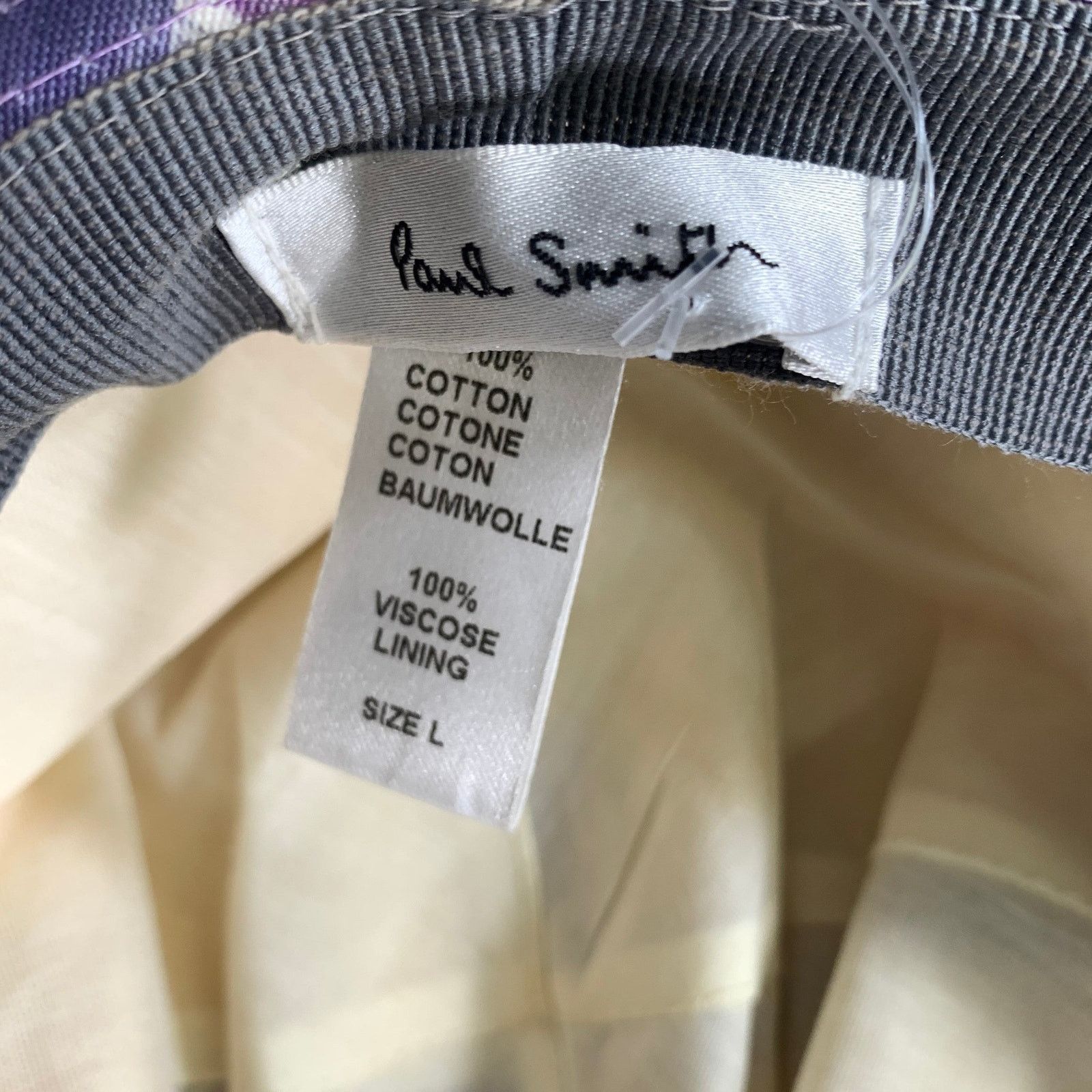 Paul Smith PAUL SMITH Size L Purple White Gingham Cotton Hats Size ONE SIZE - 7 Thumbnail