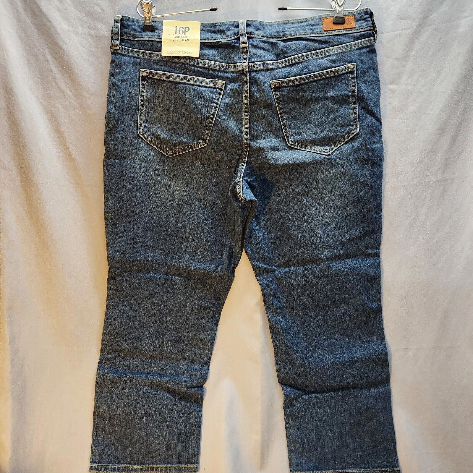 Lands' End Lands End Mid Rise Crop Jeans Womens 16P New NWT Size 38" / US 16 / IT 52 - 7 Thumbnail
