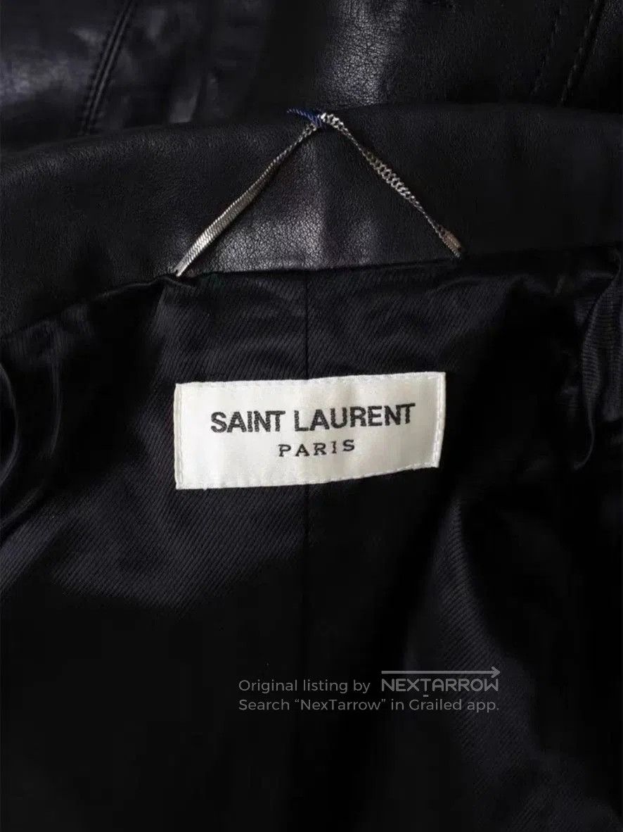 Saint Laurent Paris Saint Laurent Black Leather Zip Jacket. Size XS / US 0-2 / IT 36-38 - 3 Thumbnail