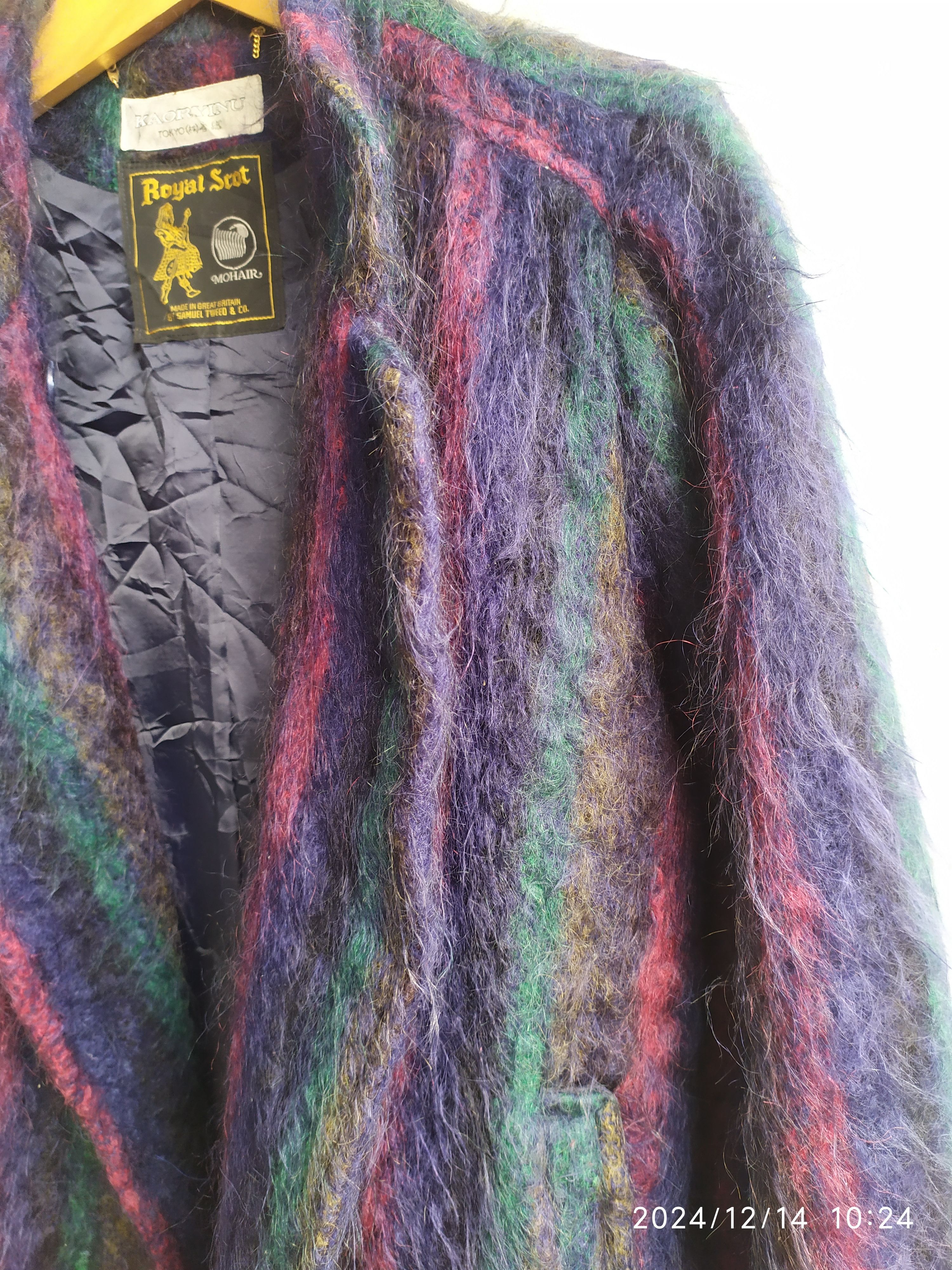 Designer × Vintage Royal Scot Mohair By Samuel Tweed For Kaoryinu Tokyo Coat Size US L / EU 52-54 / 3 - 6 Thumbnail