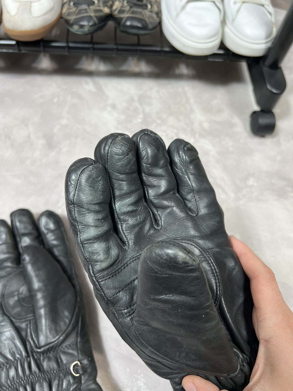 Leather Vintage Frank Thomas Racing Leather Gloves Size ONE SIZE - 4 Thumbnail