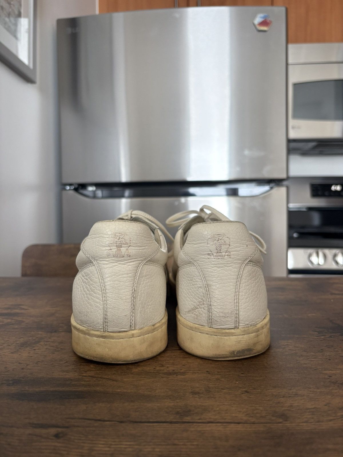 Brunello Cucinelli Brunello Cucinelli Leather Low Top Trainers Size US 12 / EU 45 - 4 Thumbnail